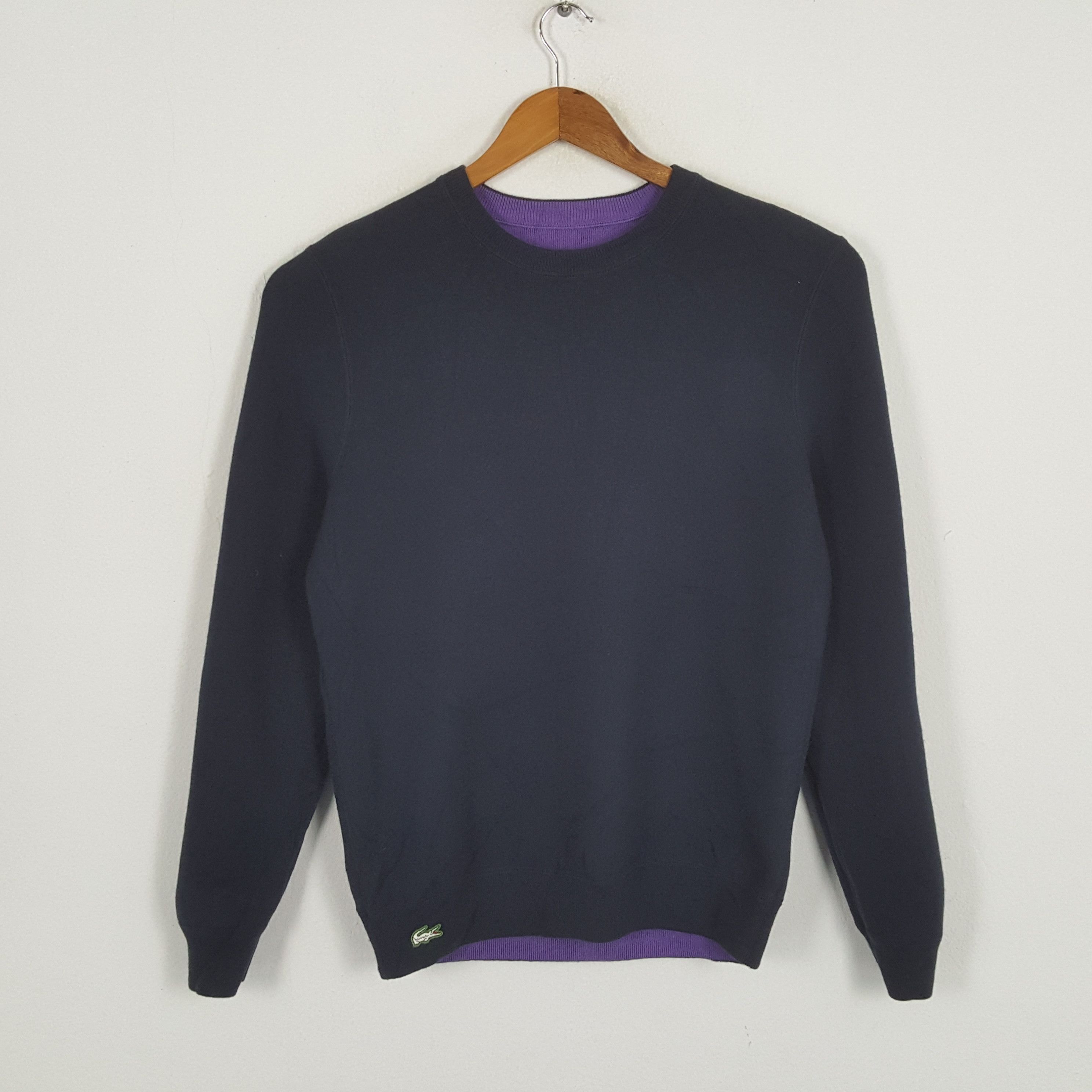 Lacoste × Vintage Vintage LACOSTE Fashion Brand Logo Reversible Sweatshirts Size US M / EU 48-50 / 2 - 4 Thumbnail