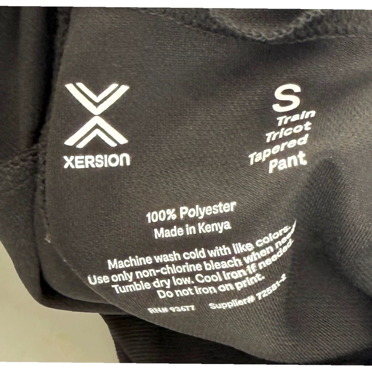 Vintage Xersion Black Track Pants Tapered Quick Dry Elastic Waist Mens Unisex Adults S Athletic Pants Casual Activewear Running Gym Size US 29 - 3 Thumbnail