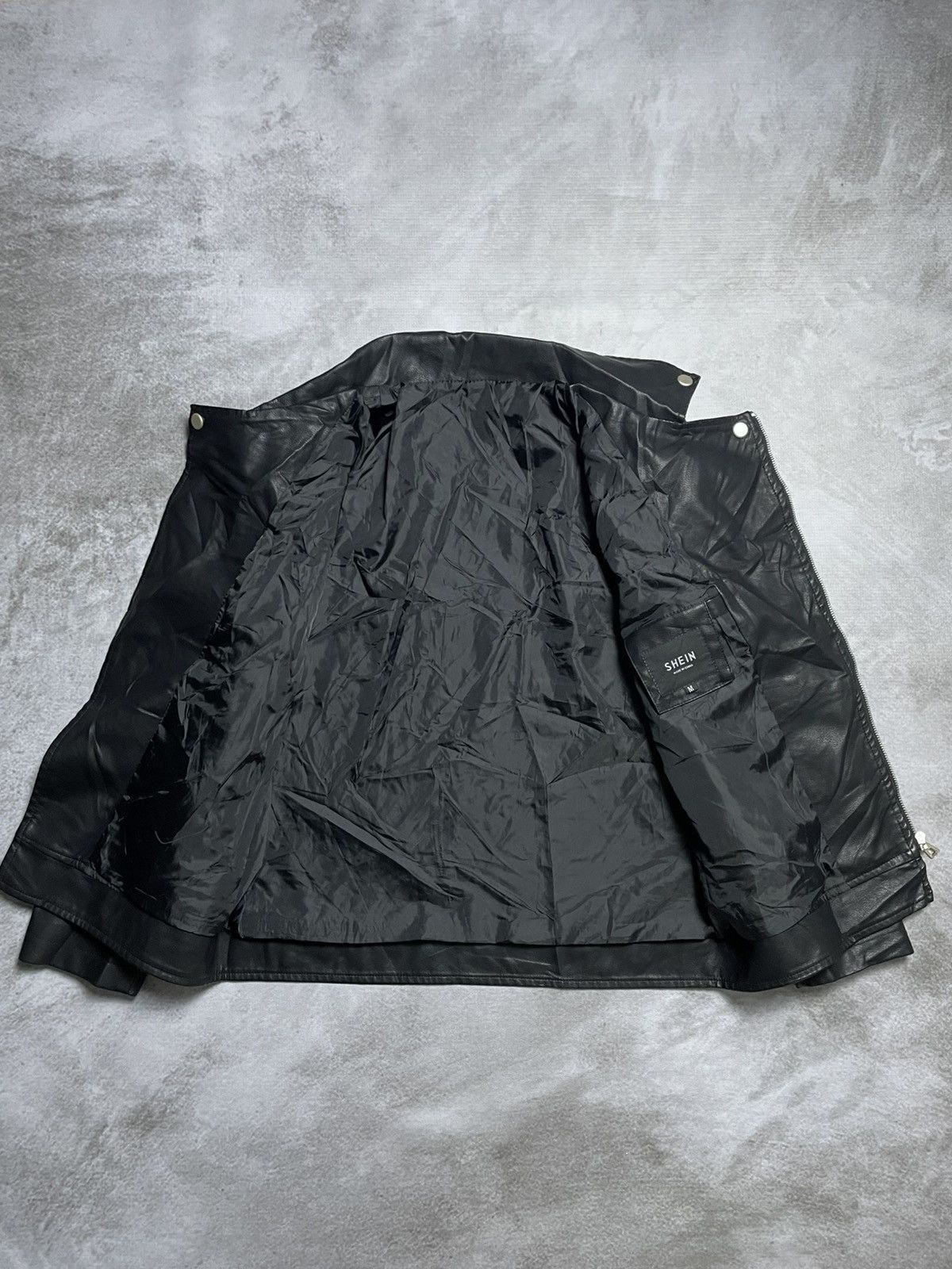If Six Was Nine × Shein 2000’s Shein - Asymmetrical Leather Biker Jacket Size US L / EU 52-54 / 3 - 3 Thumbnail