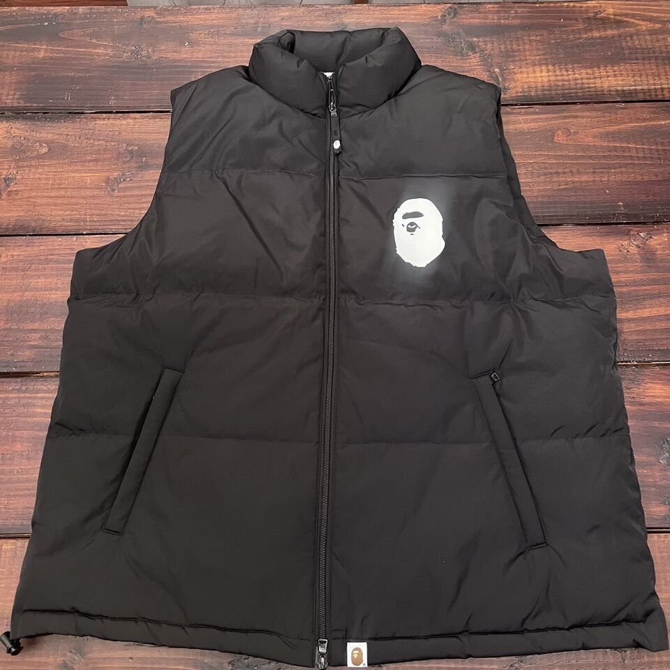 image of Bape Happy New Year Bag 2024 Down Vest in Black, Men's (Size XL)