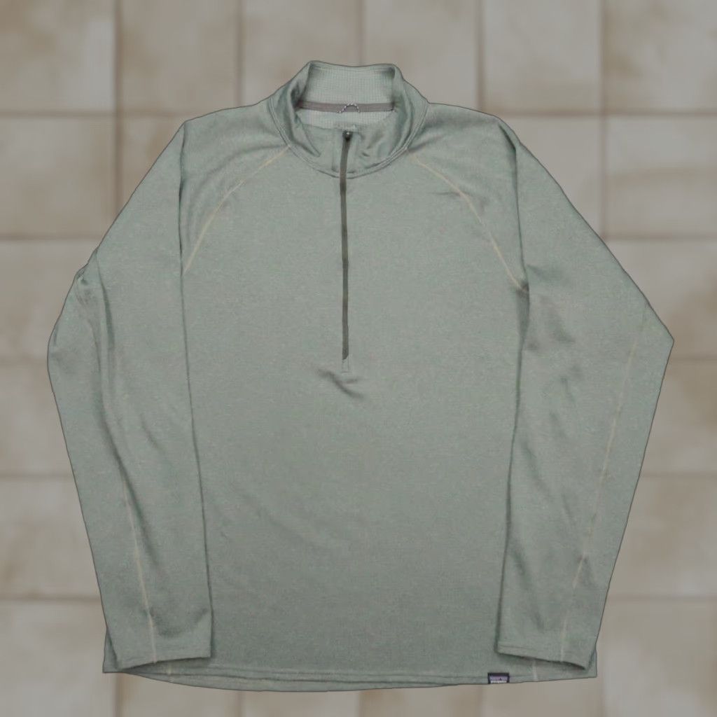 Patagonia Patagonia Pullover Mens XL Gray Capilene Midweight Zip Neck Baselayer Hoodie Size US XL / EU 56 / 4 - 1 Thumbnail