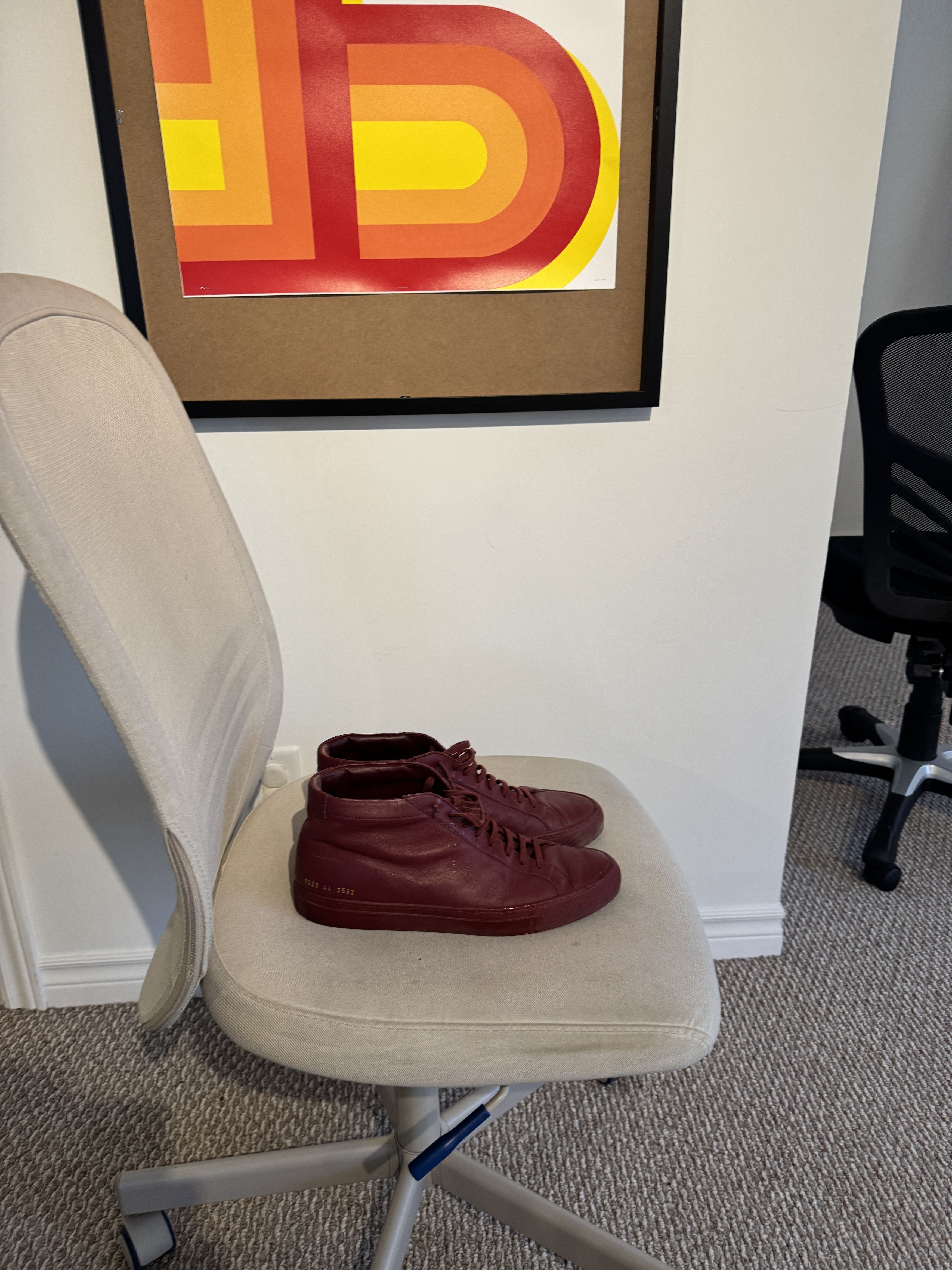 Common Projects Common Projects Achilles Mid Burgundy Leather Size US 11 / EU 44 - 11 Thumbnail