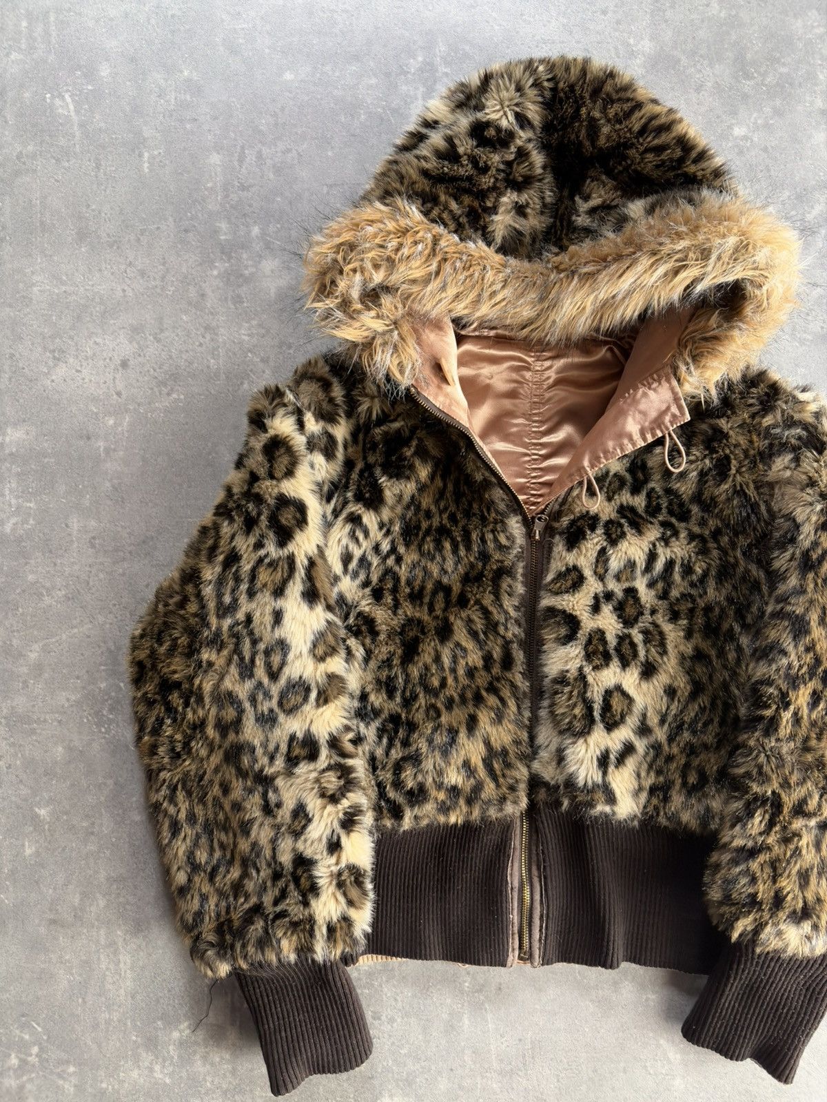 Ecko Unltd. Ecko Unltd. Red Leopard Faux Fur Printed N-2B Bomber Jacket Size L / US 10 / IT 46 - 5 Thumbnail