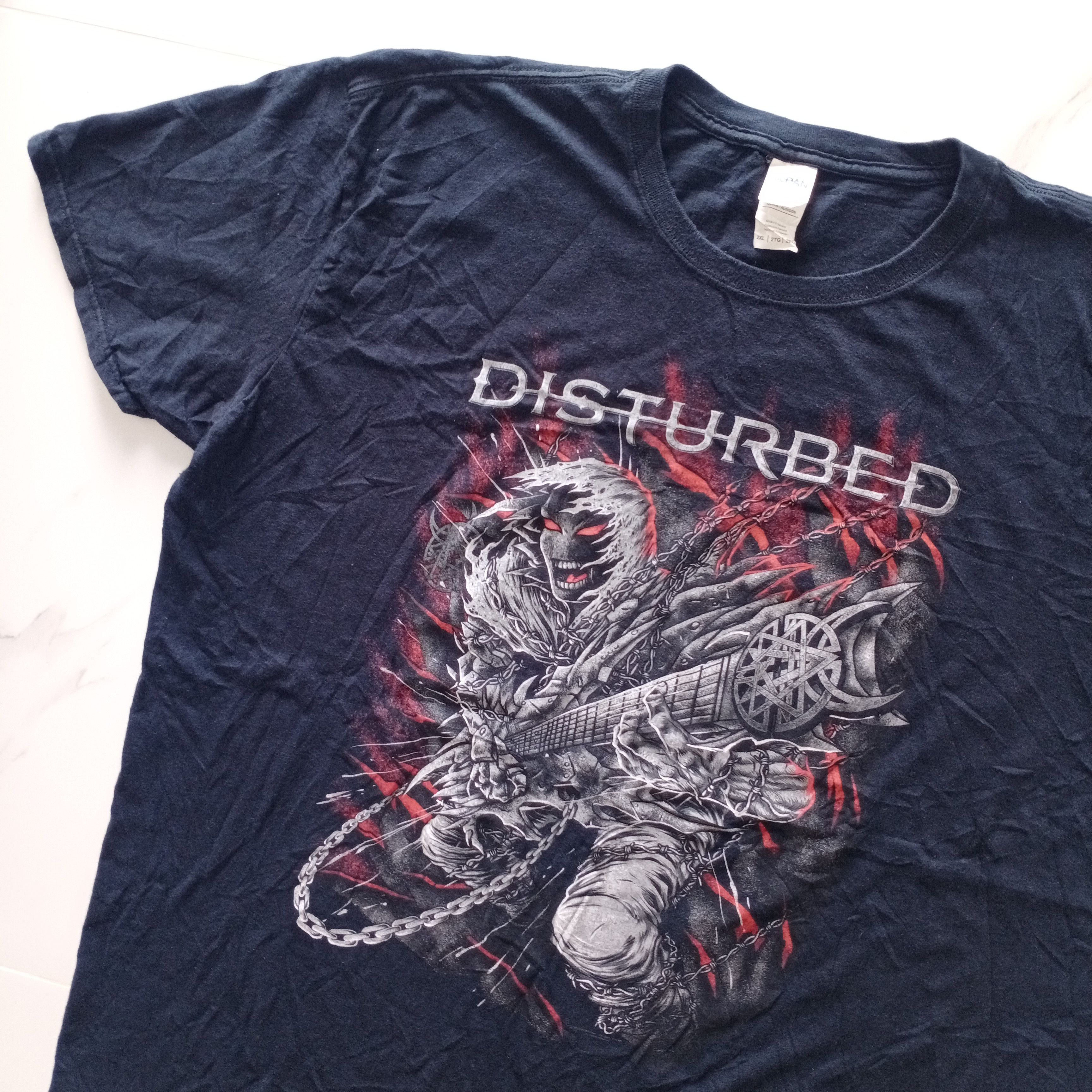 Band Tees Disturbed 2015 heavy metal band t-shirt tour album Size US XXL / EU 58 / 5 - 1 Thumbnail