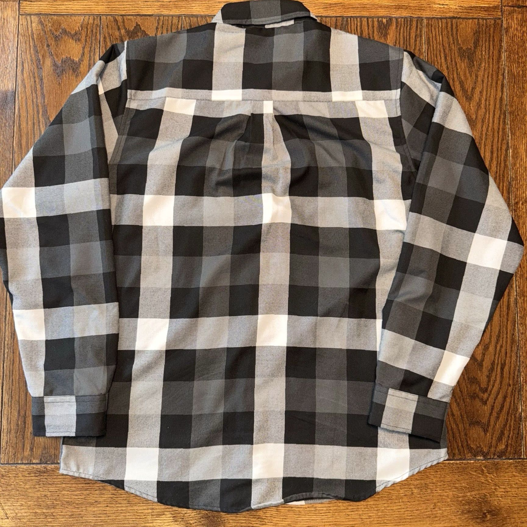 Vintage Dixxon Flannel Finish Line Button Down Shirt Mens Large Plaid Black White Button-Up Casual Travel Long Sleeve Size US L / EU 52-54 / 3 - 6 Thumbnail