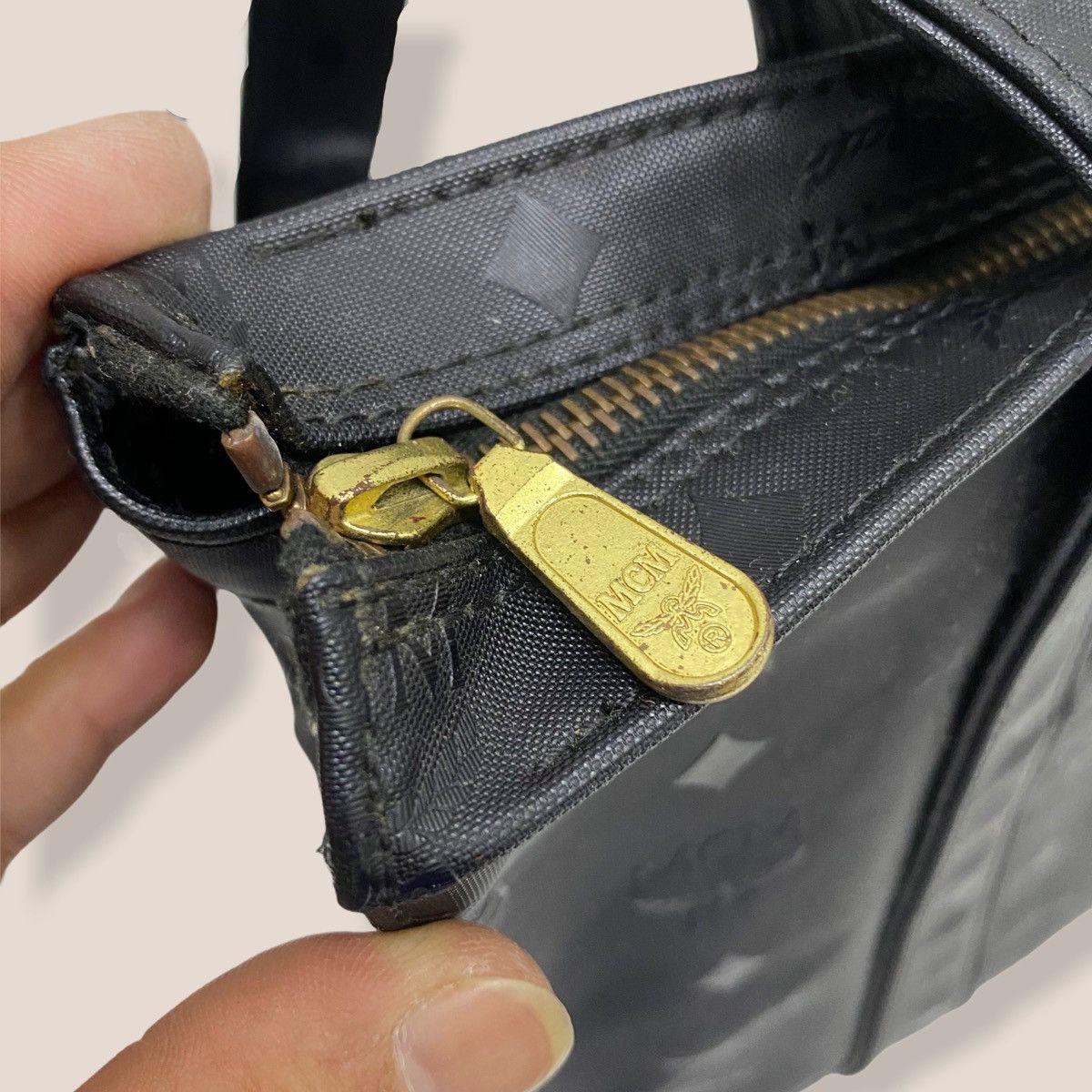 MCM ‼️LASTDROP‼️ VINTAGE MCM BLACK VISETOS NYLON LONG SHOULDER BAG Size ONE SIZE - 9 Thumbnail