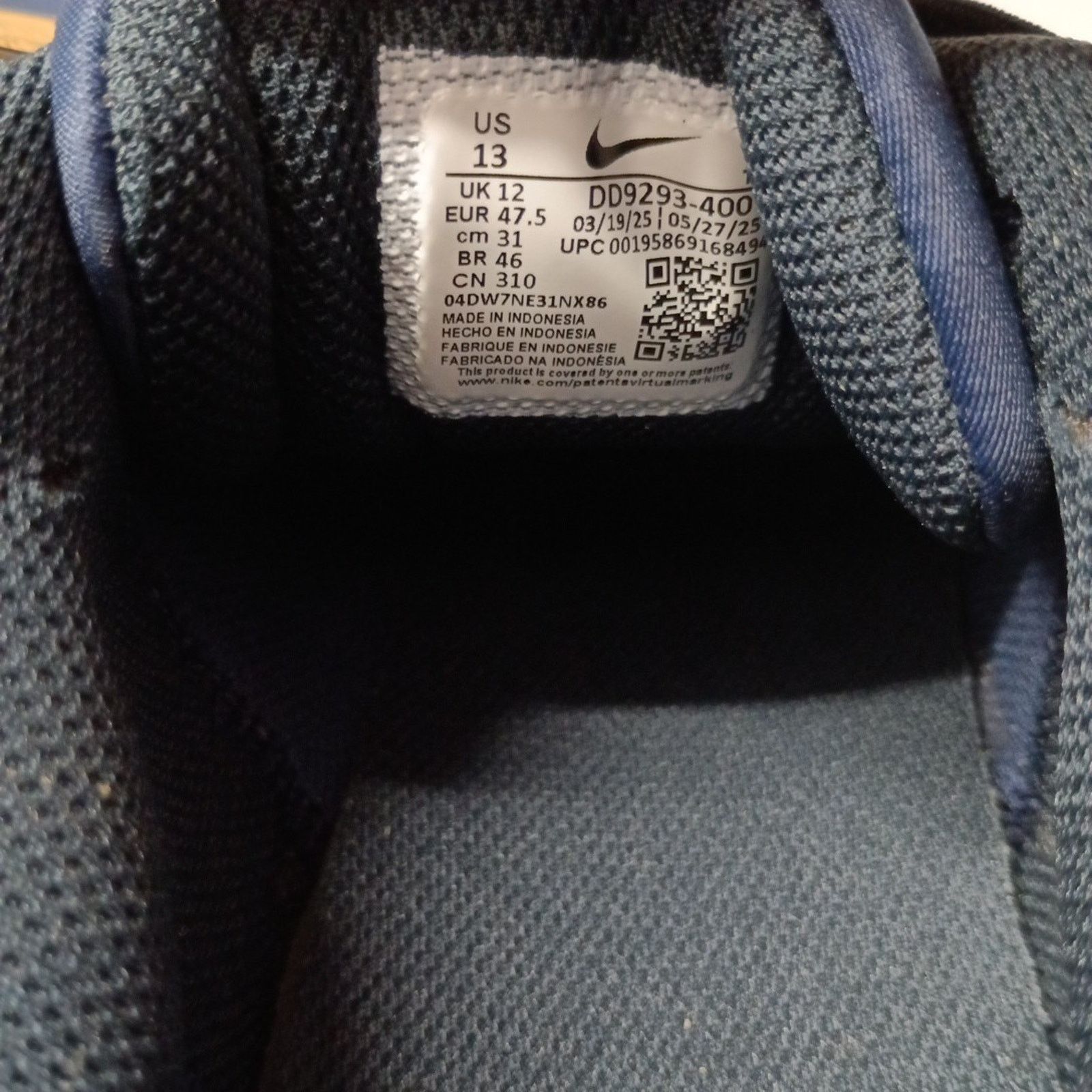 Nike Nike Downshifter 12 Men's Road Running Shoes Size 13 Navy Size US 13 / EU 46 - 5 Thumbnail
