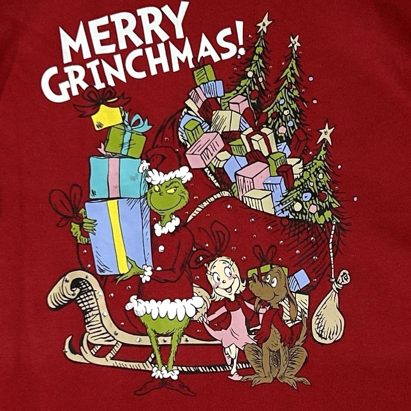 Vintage The Grinch Sweatshirt Men's Small Red Merry Christmas Holiday Top Size US S / EU 44-46 / 1 - 2 Thumbnail