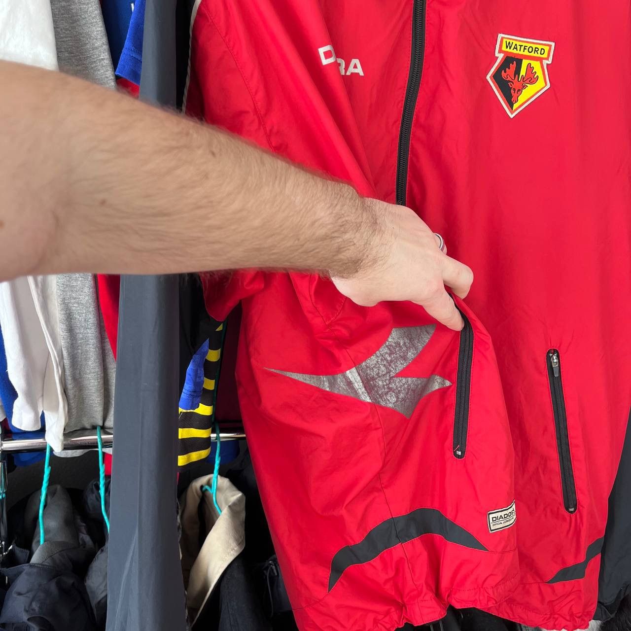 Vintage Diadora Fc Watford 2007/2008 Training Windbreaker Jacket Size US XL / EU 56 / 4 - 6 Thumbnail