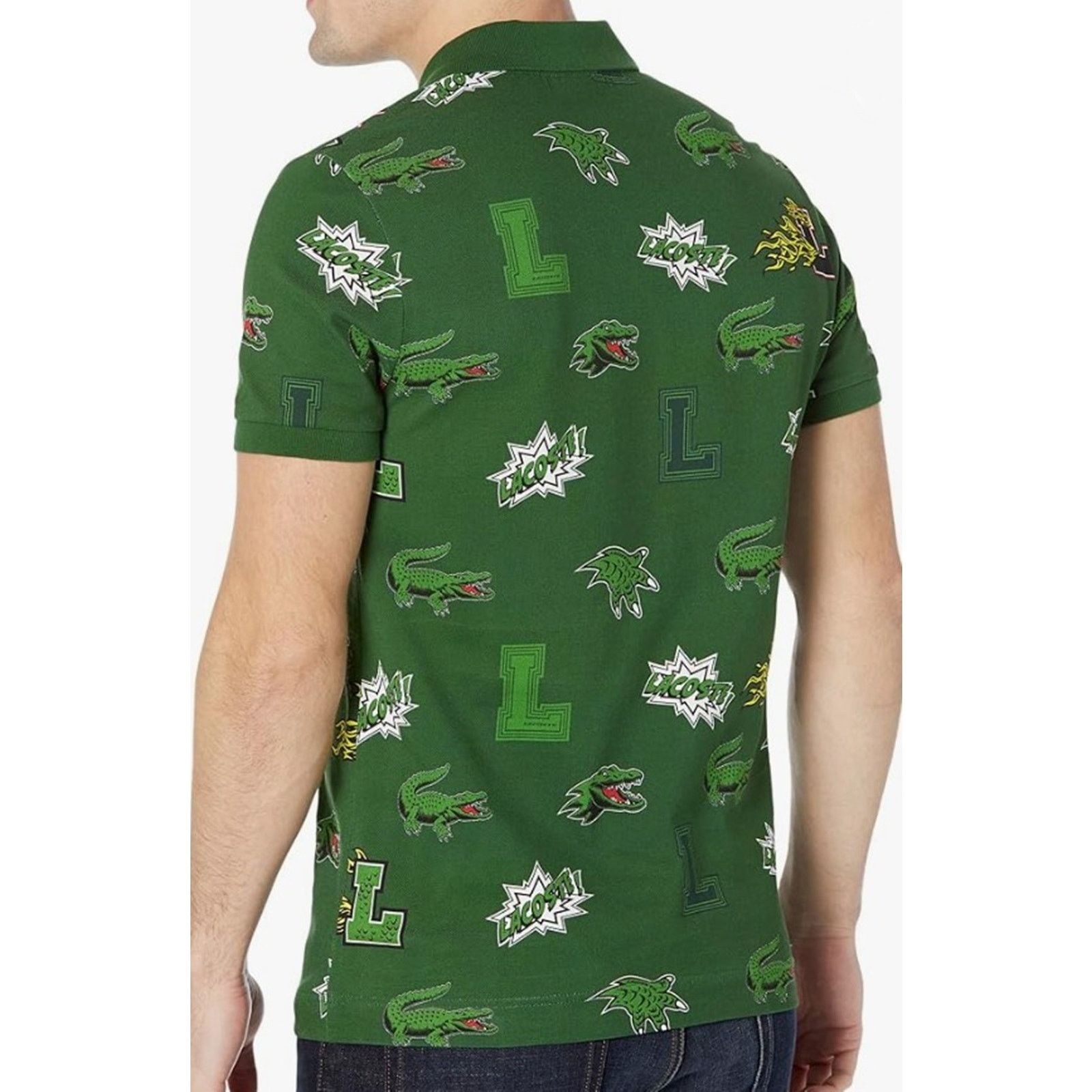 Lacoste Lacoste Icon Heroes Short Sleeve Polo with All OverPrint 4XL Size US XXL / EU 58 / 5 - 3 Thumbnail
