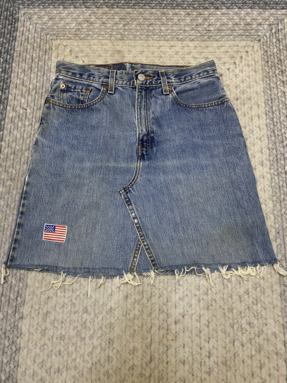 Custommade × Levi's Made & Crafted × Levi's Vintage Clothing Vintage Levis 560 RAW SEAM SKIRT CUSTOM Size 28" / US 6 / IT 42 - 2 Thumbnail