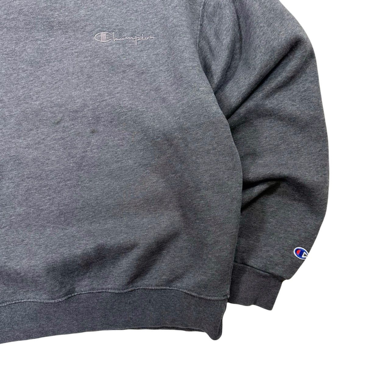 Vintage Vintage 90s Champion Grey Embroidered Spell Out Sweater Size US M / EU 48-50 / 2 - 3 Thumbnail
