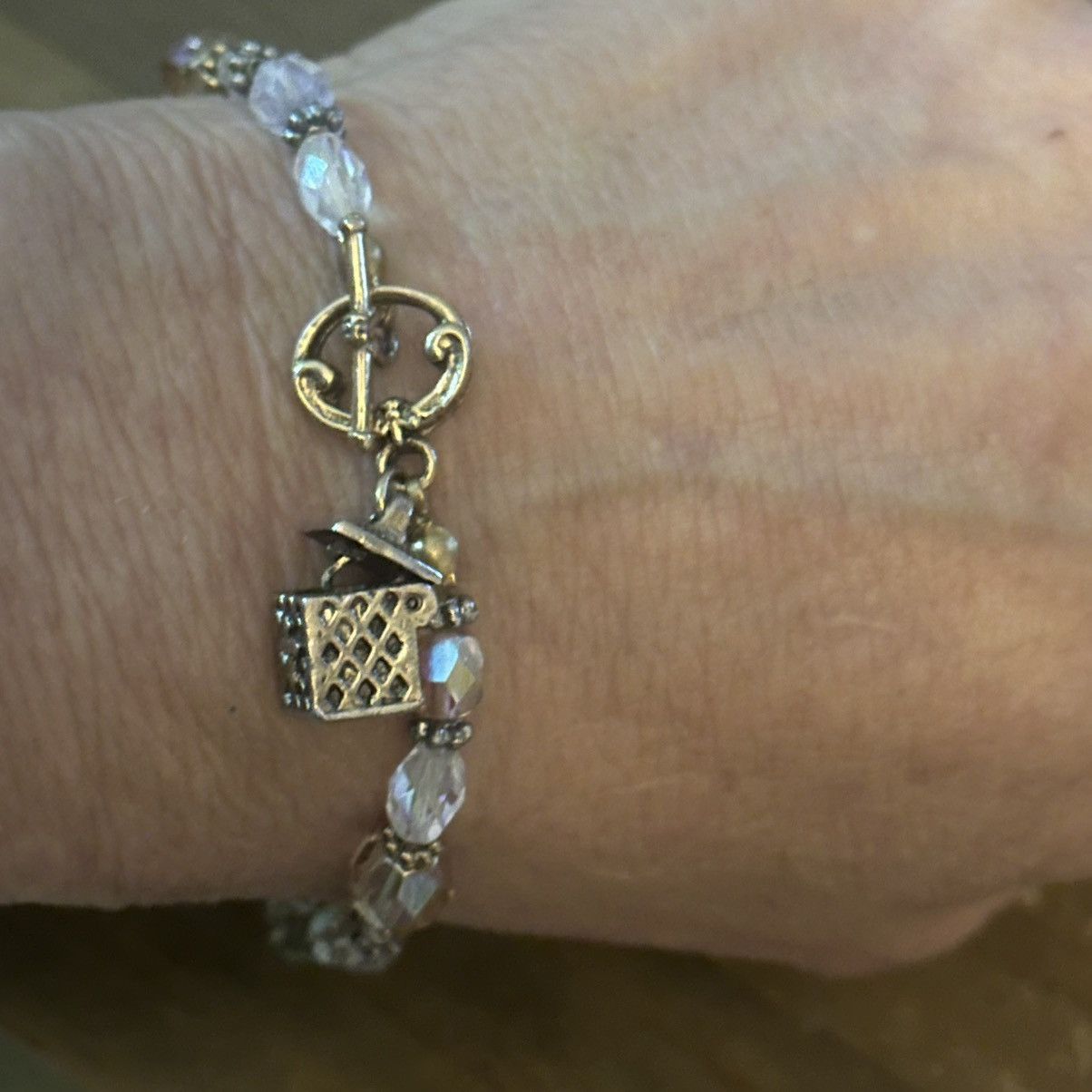 Other Multi color glass bead prayer box charm stretch bracelet Size ONE SIZE - 4 Thumbnail