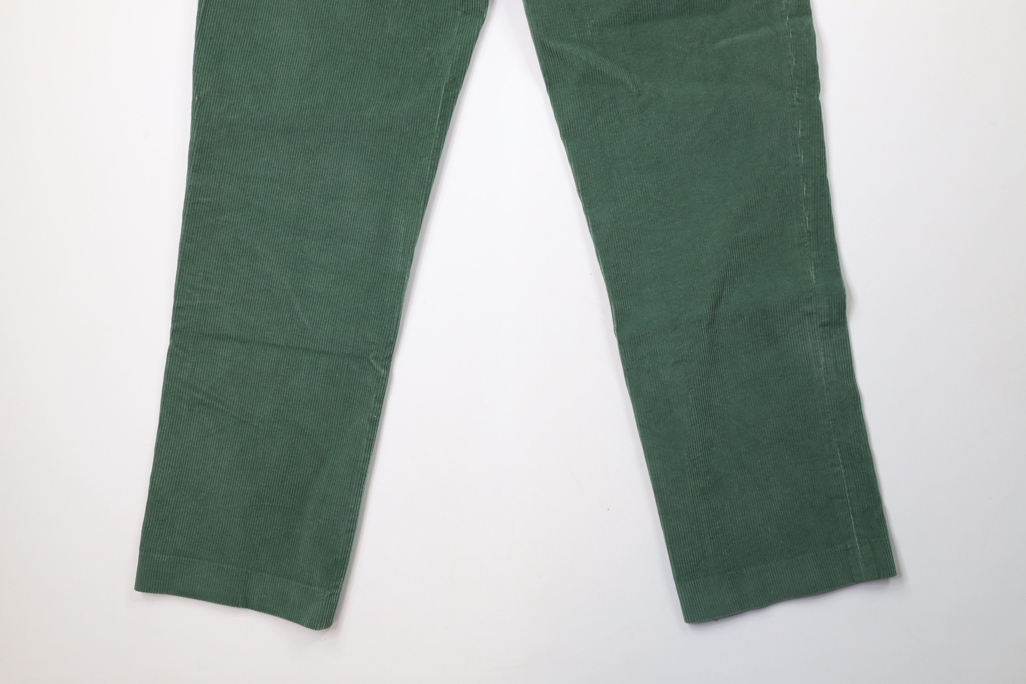 Lands' End × Vintage Vintage 90s Lands End Wide Leg Corduroy Chino Pants Green Size US 38 / EU 54 - 12 Thumbnail