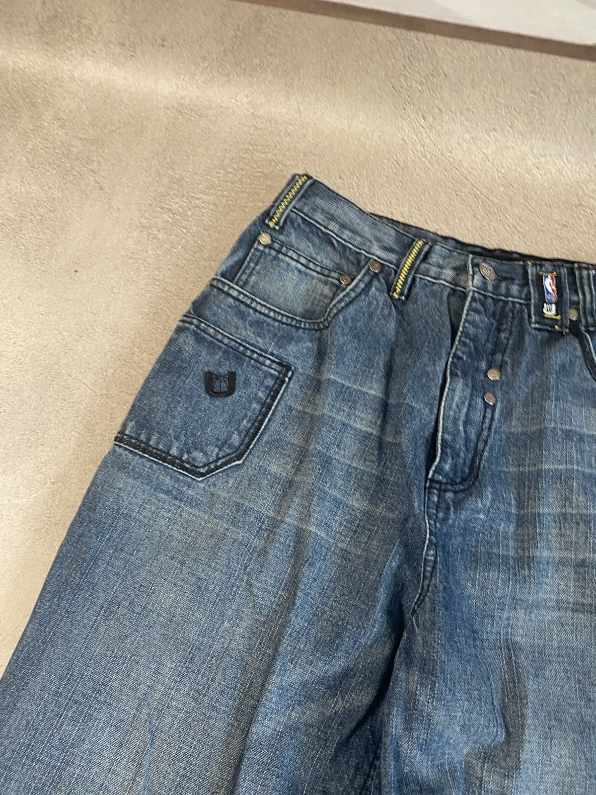 Japanese Brand × NBA × Vintage NBA UNK Lakers Baggy pants Tornado Mart style y2k jeans Size US 30 / EU 46 - 7 Thumbnail