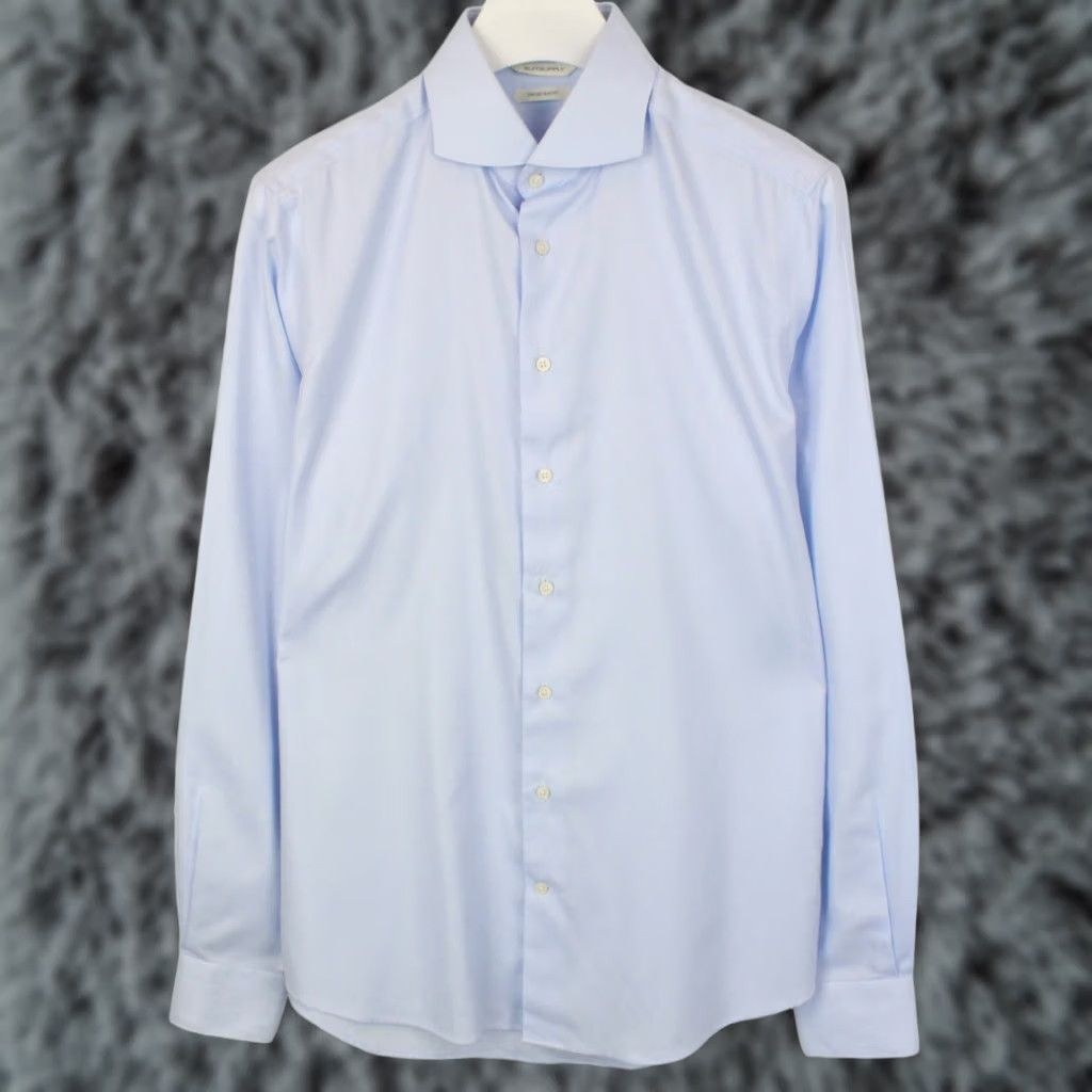 Suitsupply Suitsupply Slim Fit Formal Shirt Men 41L / 16L Button Up Dress Shirt Blue Patterned Christmas? (Note: Do not add new info) Size 42R - 1 Thumbnail