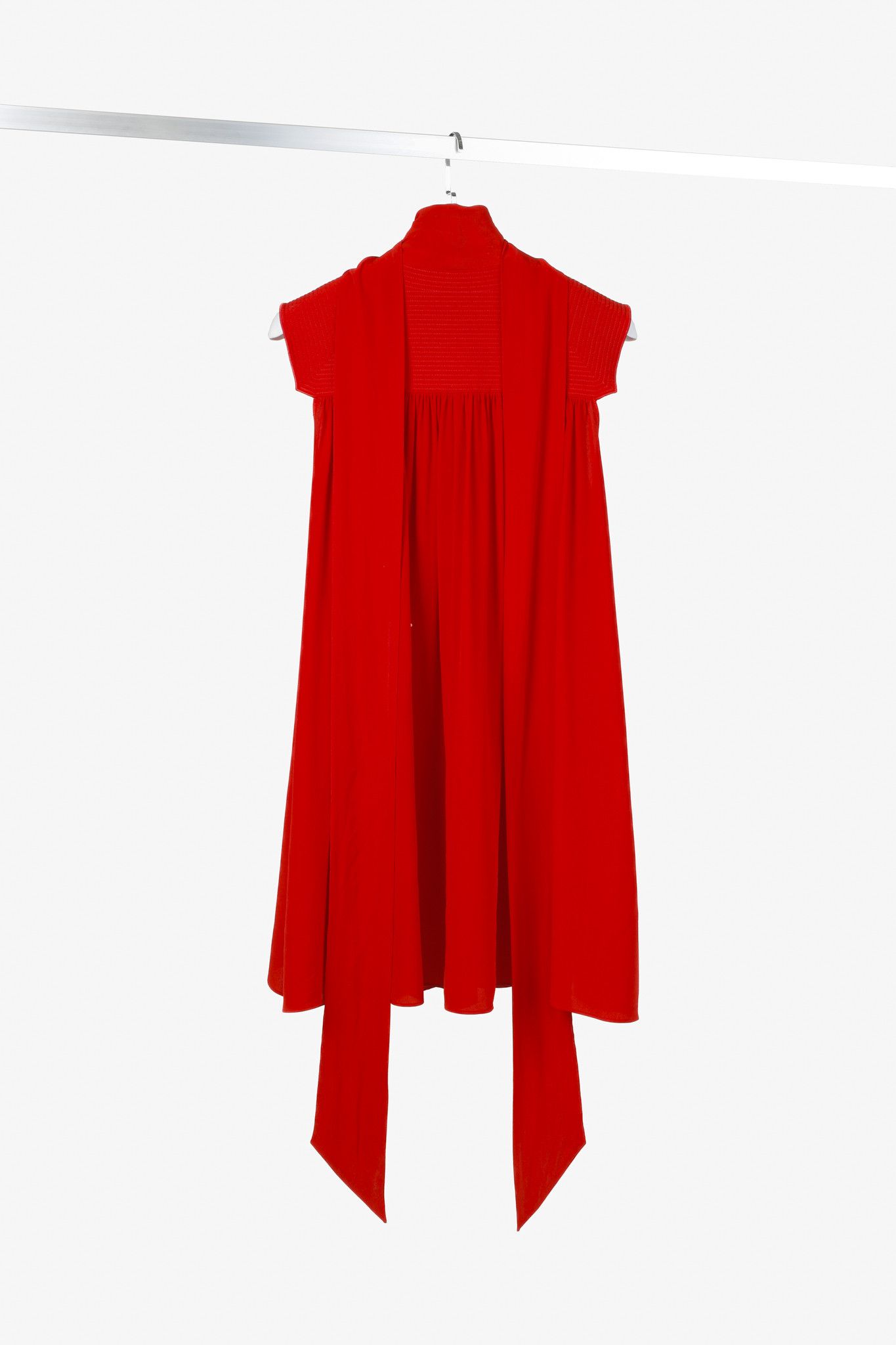 Givenchy Givenchy Red Neck Tie Silk Swing Dress Size S / US 4 / IT 40 - 2 Thumbnail