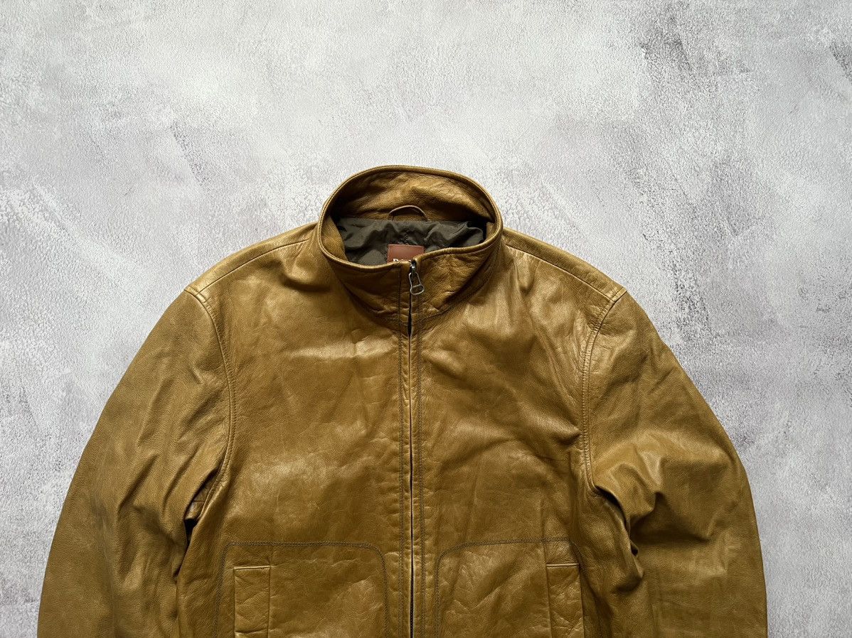 Hugo Boss × Vintage Hugo Boss Leather Bomber Jacket Size M Size US M / EU 48-50 / 2 - 2 Thumbnail