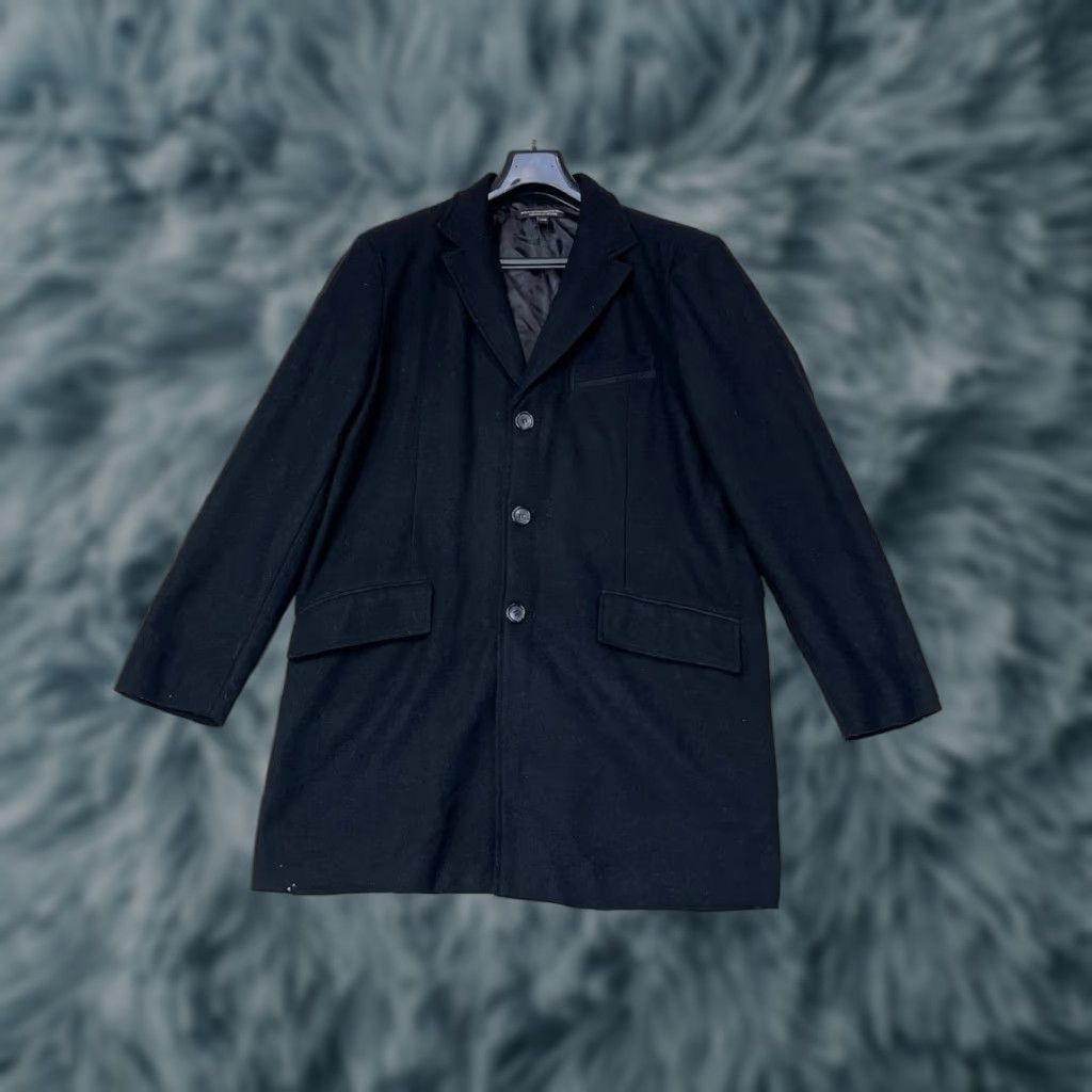 Joseph Abboud Joseph Abboud Wool Blend Coat Black Button Up Men's Size L Long Overcoat Classic Fit Wool Insulated Lined Pockets Buttoned Black Mens Size Large Size US L / EU 52-54 / 3 - 1 Thumbnail