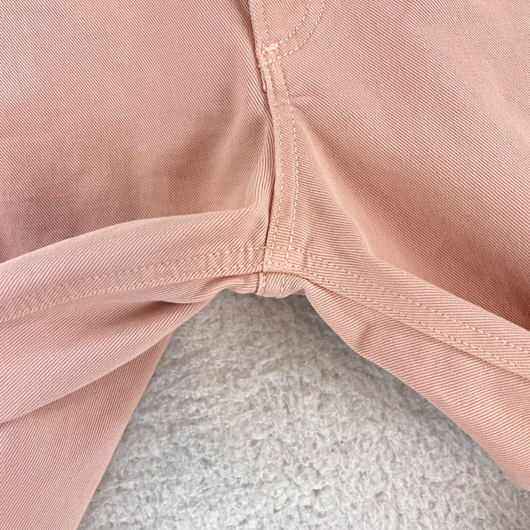 Rag & Bone rag & bone Justine Jeans Womens Pink Wide-Leg High-Rise Ankle Crop Size 25 Denim Cotton Spandex Regular 5-Pocket 26in Inseam Size 42" / US 20 - 6 Thumbnail