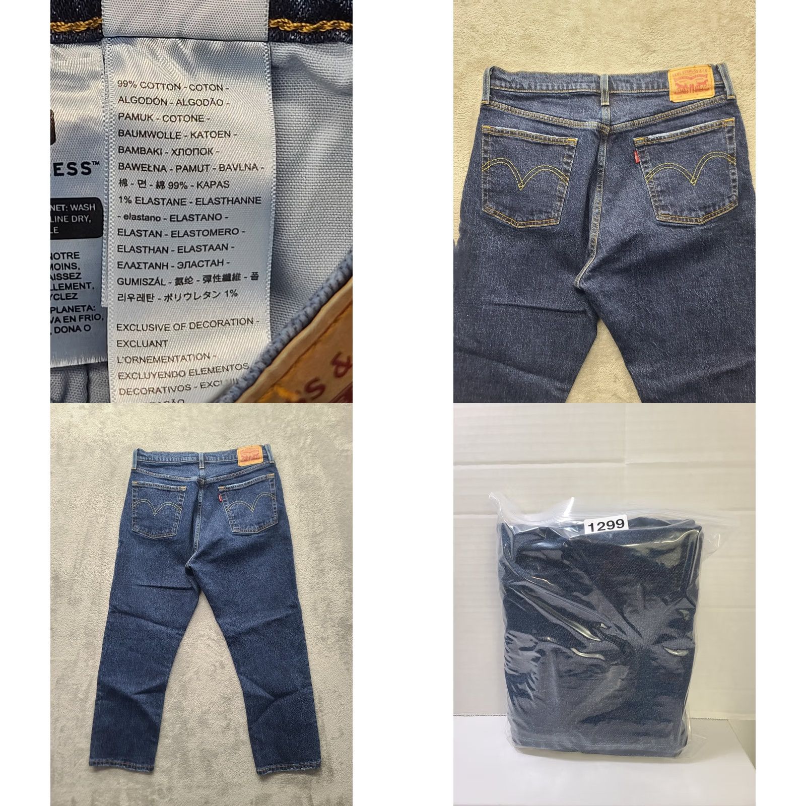 Levi's Levi's 501 XX Jeans Womens 30x26 Regular Fit Straight Dark Wash Button Fly Jeans Size 30" / US 8 / IT 44 - 8 Thumbnail