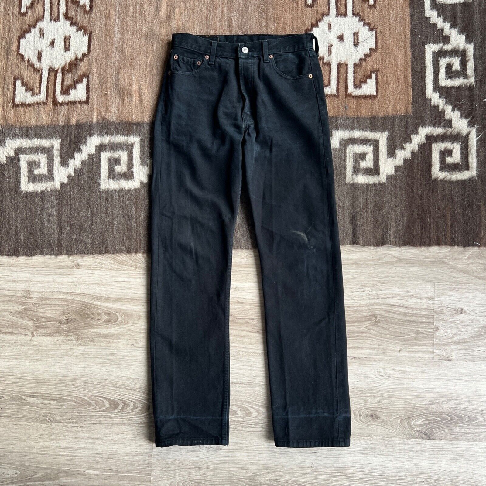 Levi's Levi's 501 Vintage Black Denim Jeans 8872AC Size US 29 - 2 Thumbnail