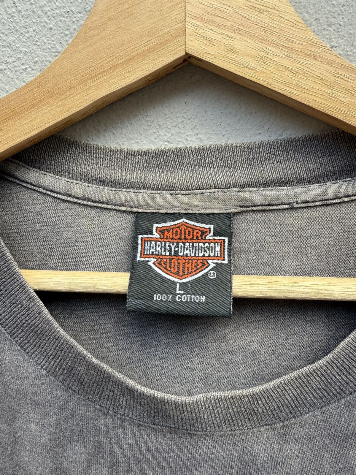 Harley Davidson Vintage 90s Sunfaded HARLEY DAVIDSON Chopper Tee Size US L / EU 52-54 / 3 - 7 Thumbnail