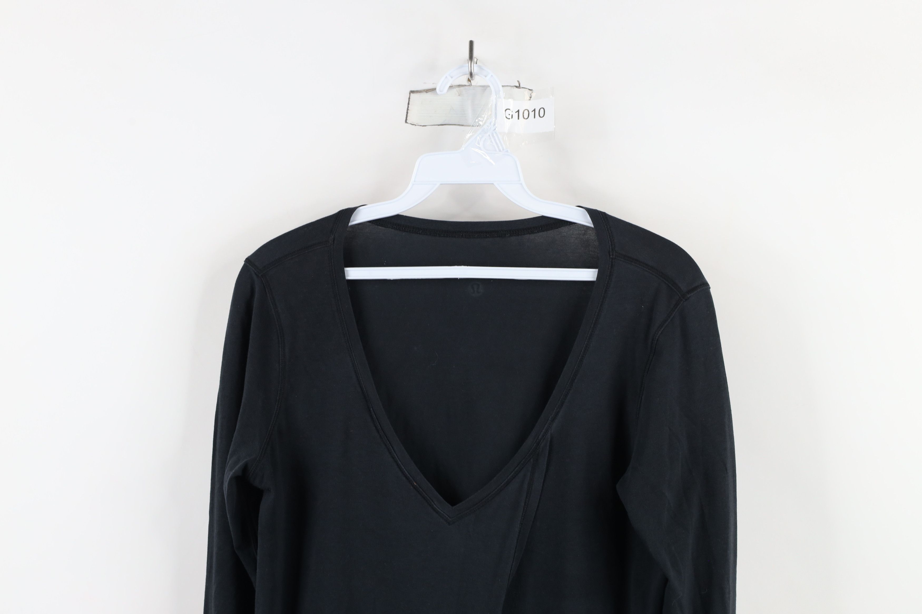 Lululemon × Vintage Lululemon Open Front Wrap Long Sleeve T-Shirt Black Size M / US 6-8 / IT 42-44 - 2 Thumbnail