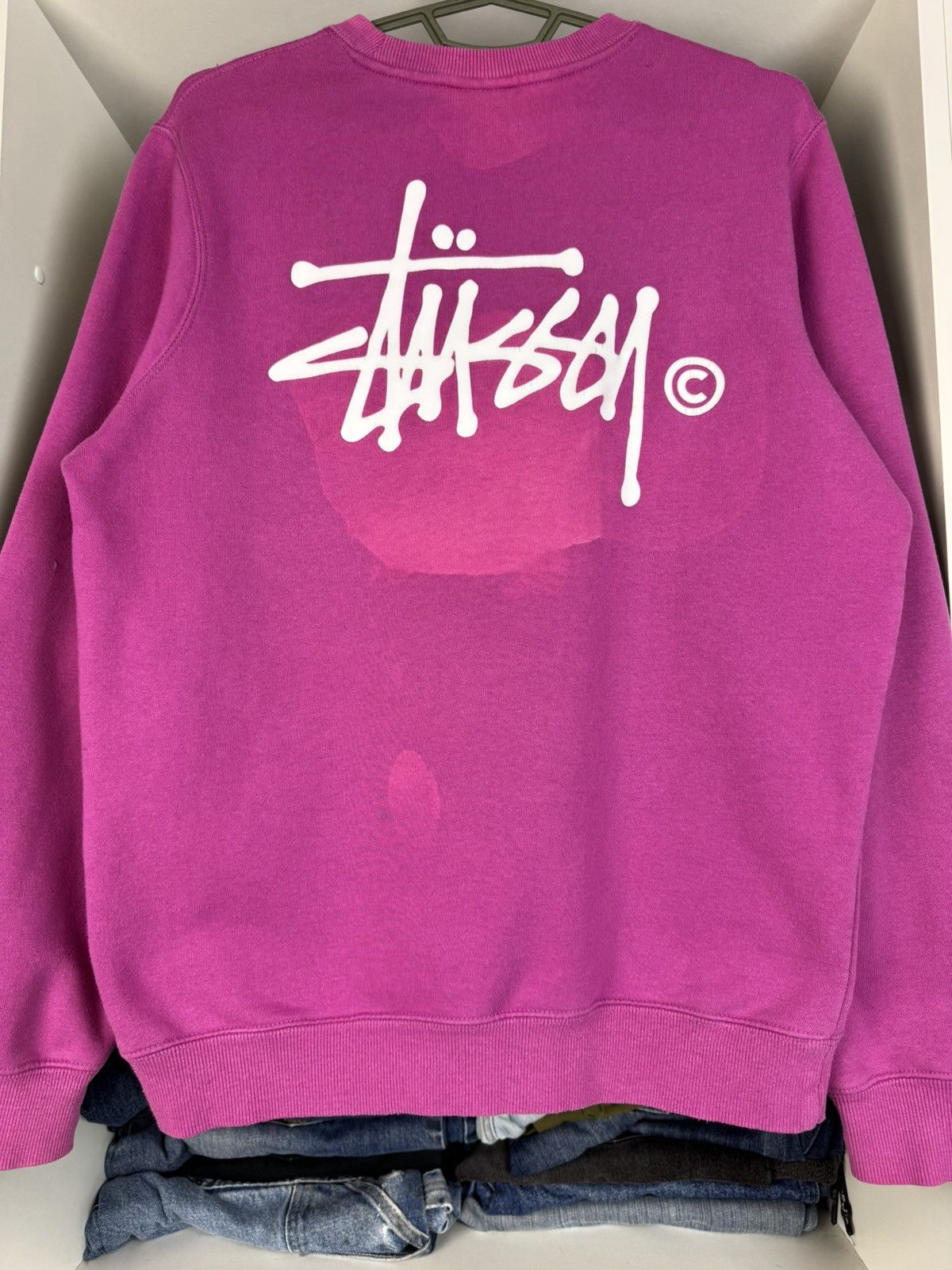 Stussy Stussy Basic Logo Crewneck Sweatshirt Graphic Pullover Size US S / EU 44-46 / 1 - 9 Thumbnail