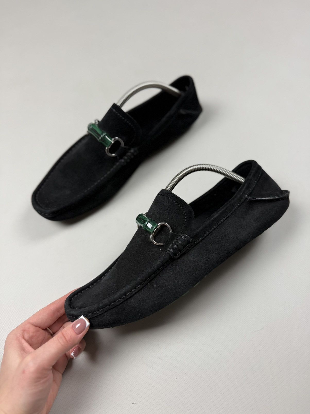Gucci Gucci Bamboo Horsebit Suede Classic Formal Loafers Shoes Size US 8.5 / EU 41-42 - 14 Thumbnail