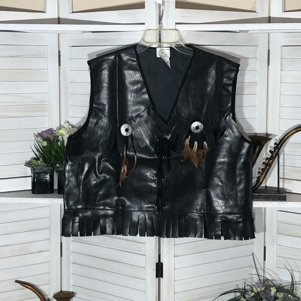 Vintage Frontier sheriff Halloween costume leather vest man’s sz L Size US L / EU 52-54 / 3 - 2 Thumbnail