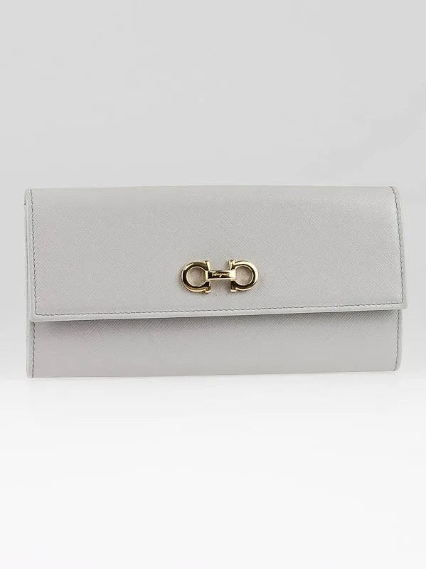 Salvatore Ferragamo o1s1rm0924 Size: OS / Long Leather Wallet in Grey Size ONE SIZE - 1 Thumbnail