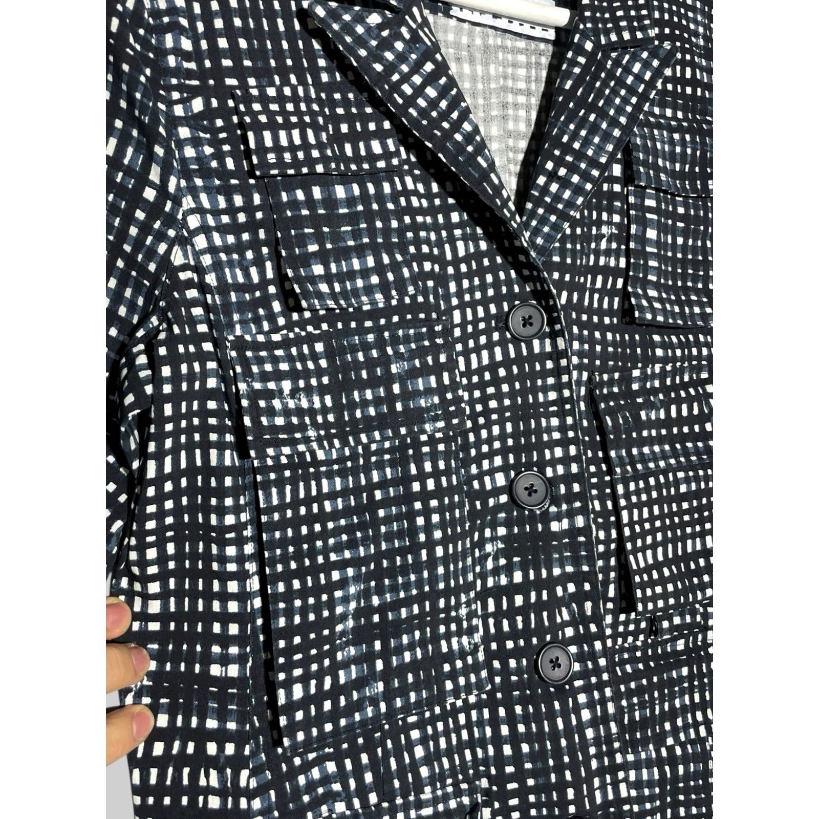 Vintage Rundholz Blazer Women XS Black Button Pockets Multi Pocket Jacket Slim Regular Vintage No Size XS / US 0-2 / IT 36-38 - 3 Thumbnail