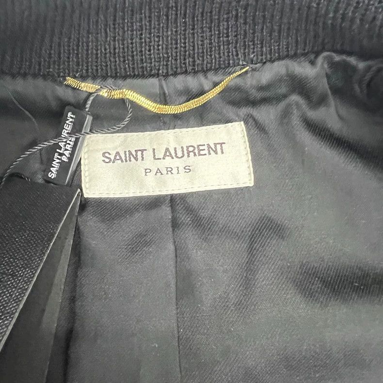 Saint Laurent Paris Saint Laurent Striped Baseball Jacket for Women-2506 Size S / US 4 / IT 40 - 4 Thumbnail