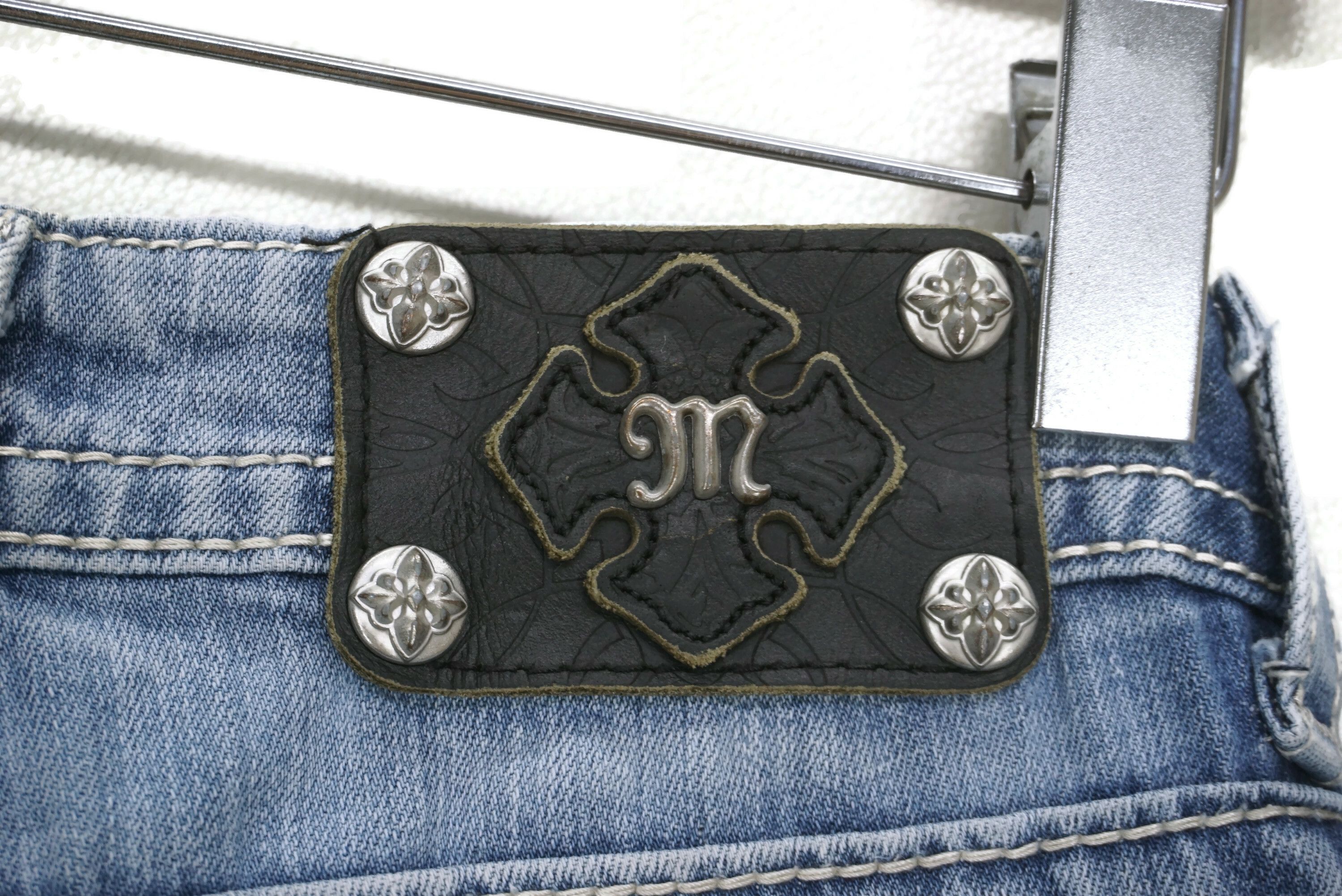 Miss Me Boyfriend Jeans Size 24 fits W29 L25 Studded Cropped Denim Size 24" / US 00 / IT 34 - 8 Thumbnail