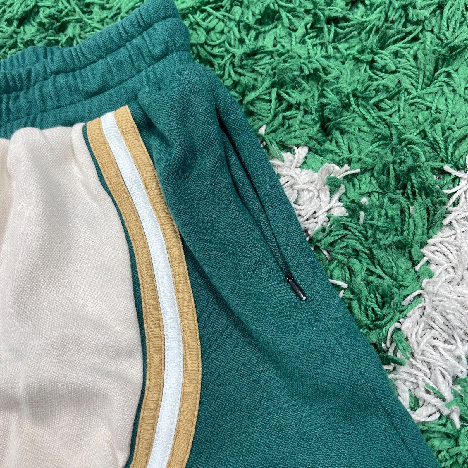 Rhude Rhude Crest Veille Track Shorts Size XL Green Yellow White Size US 30 / EU 46 - 3 Thumbnail