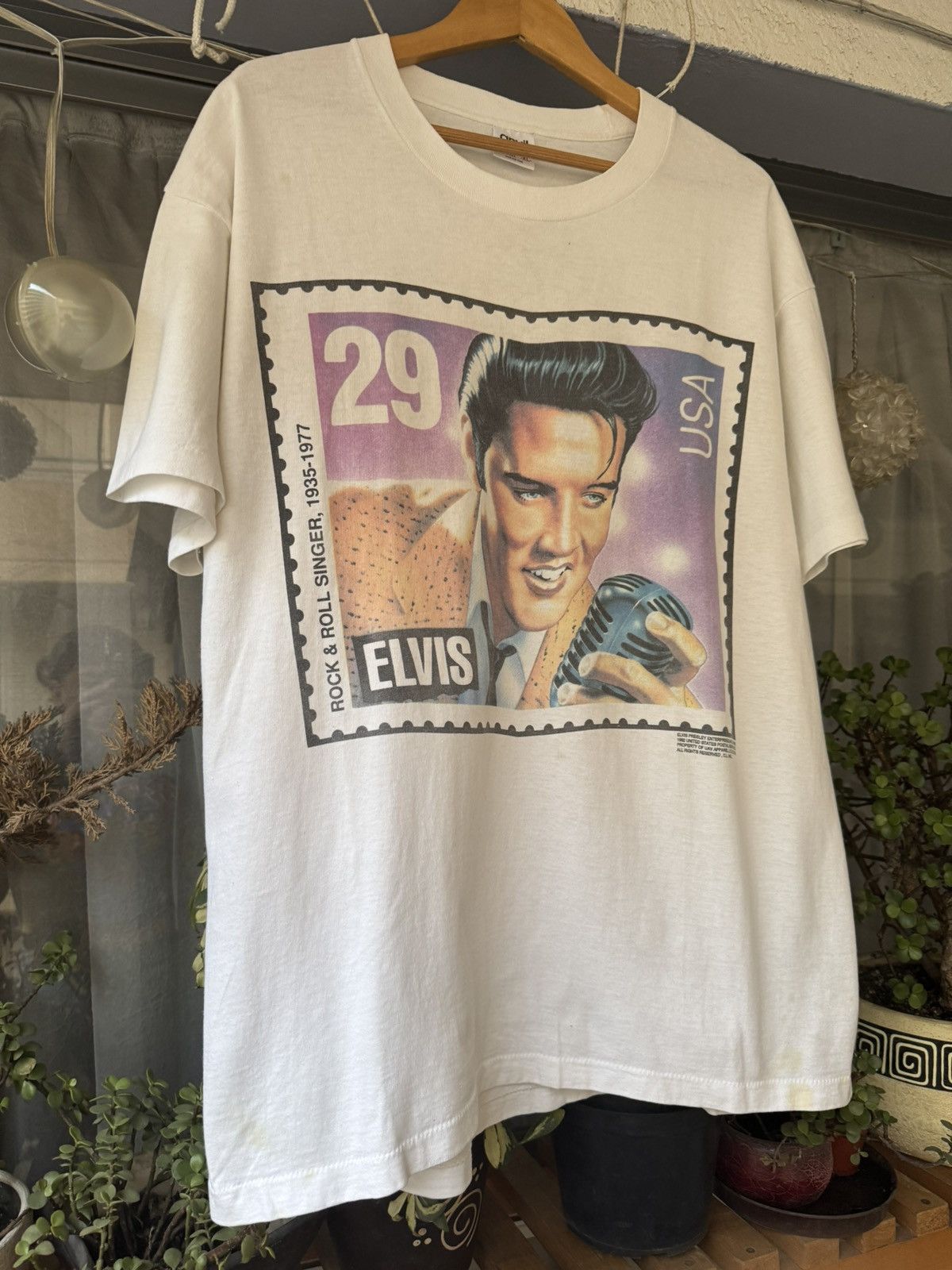 Band Tees × Vintage Vintage 90’s Elvis Presley Size US XL / EU 56 / 4 - 4 Thumbnail