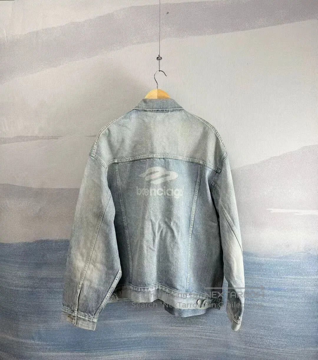 Balenciaga balenciaga light blue distressed denim jacket. Size US M / EU 48-50 / 2 - 3 Thumbnail