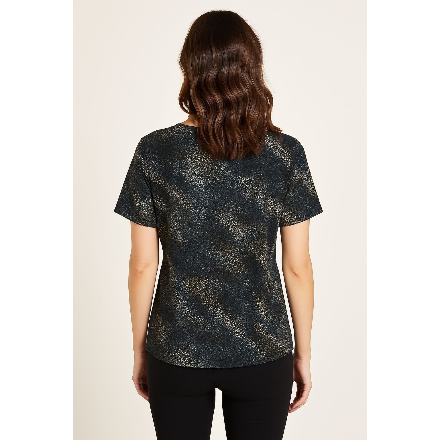 Other Adrienne Vittadini Metallic Ring Detail Short Sleeve Top In Size XL / US 12-14 / IT 48-50 - 4 Thumbnail
