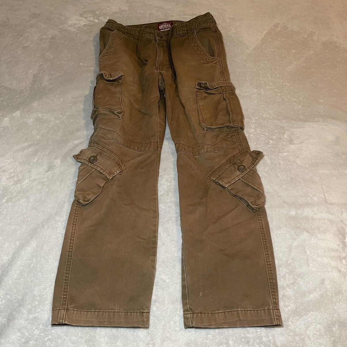 Other Vintage Matchstick Mens Cargo Pants Brown Cotton 33x30 Y2K Size US 33 - 1 Thumbnail