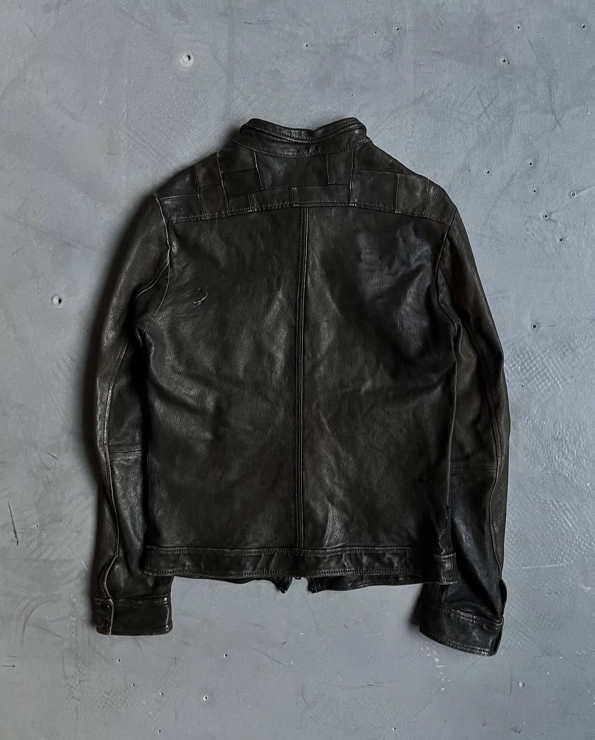 Diet Butcher Slim Skin × Japanese Brand Early 00s Object-dyed Patchwork Sheepskin Jacket Size US S / EU 44-46 / 1 - 5 Thumbnail