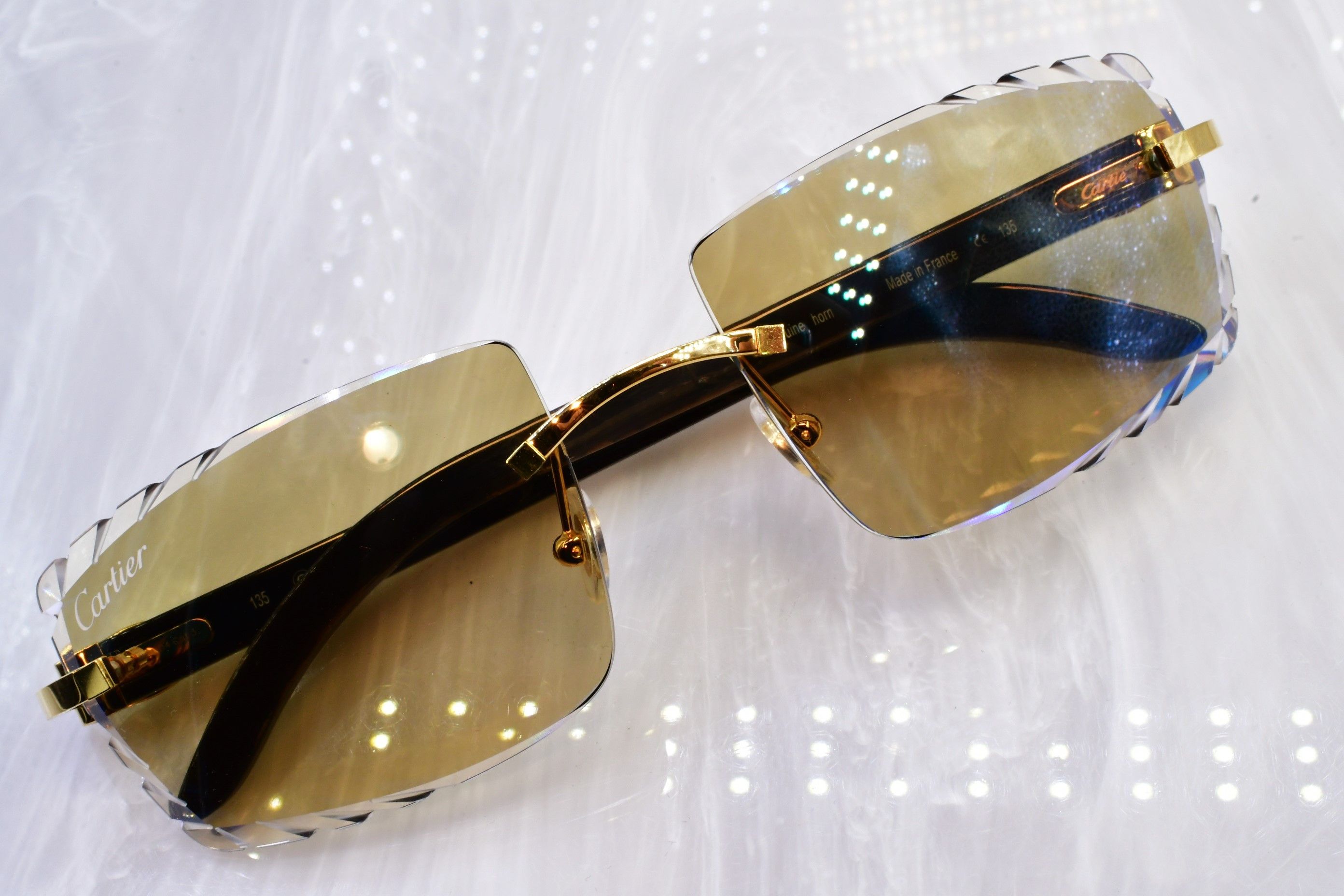 Cartier Cartier diamond cut horn sunglasses C decor buffs Transition Size ONE SIZE - 9 Thumbnail
