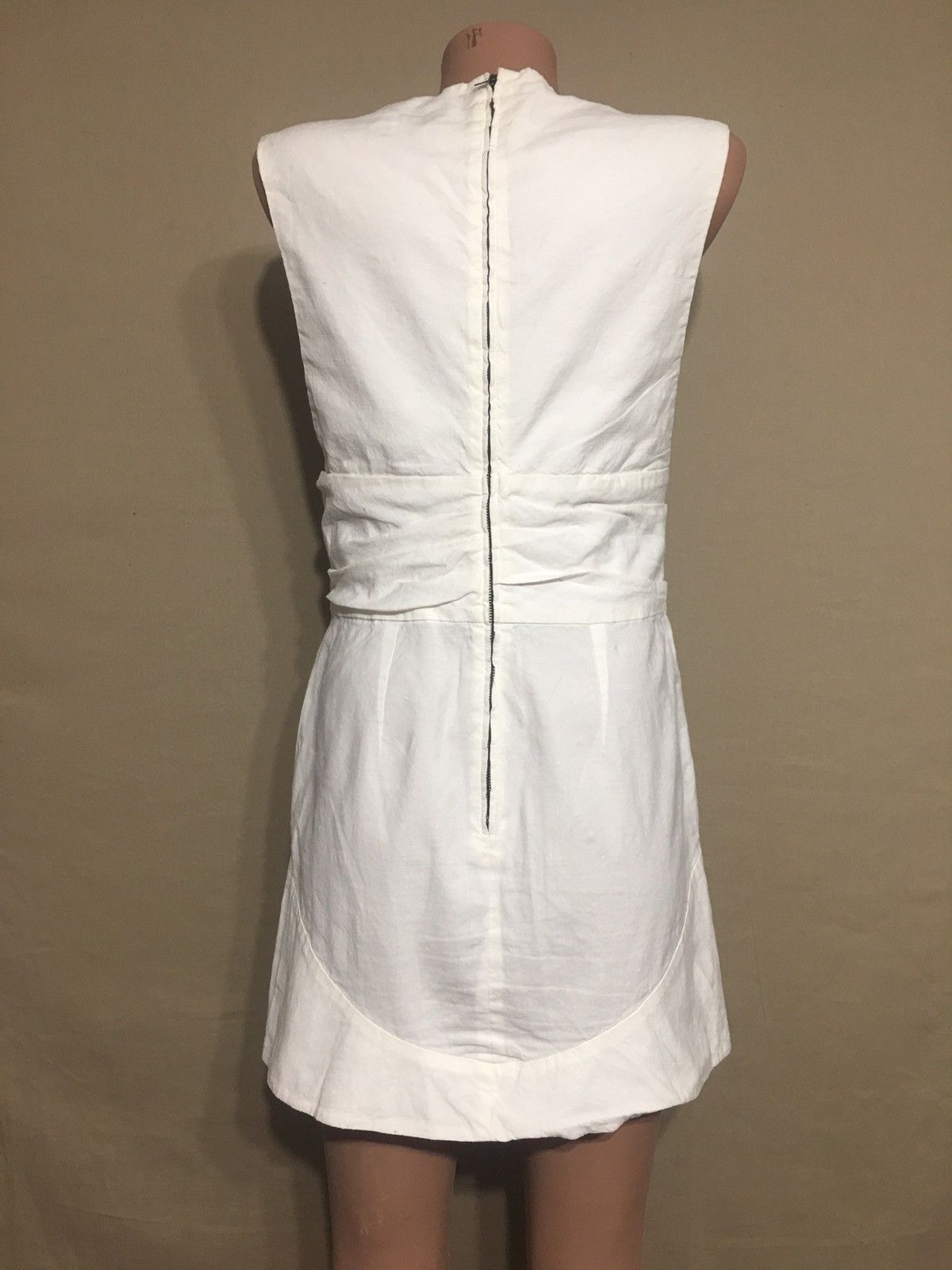 Isabel Marant Imba White Linen blend Mini Dress Size EU 40