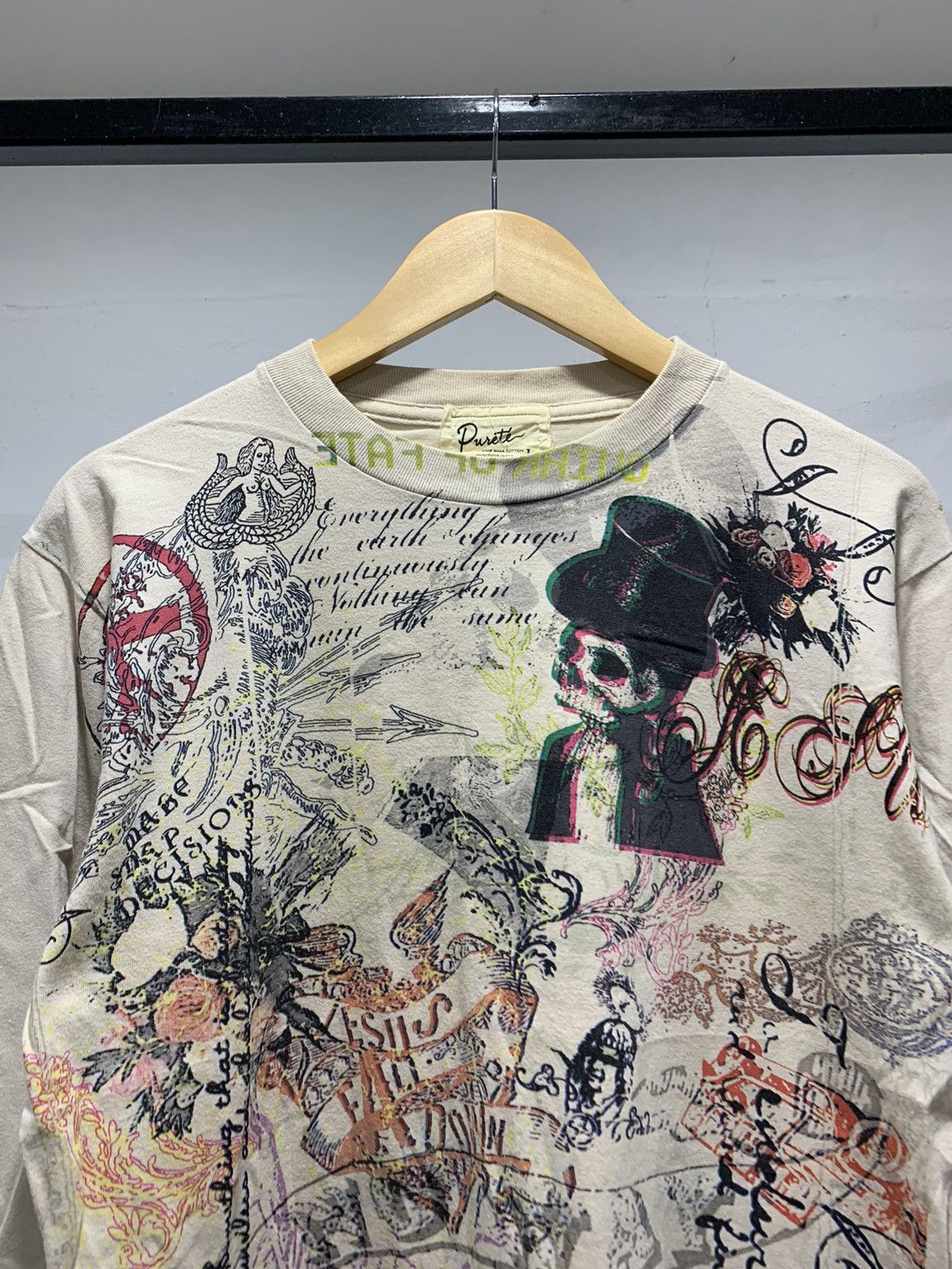 Japanese Brand 💥FINAL DROP💥 Pureté Motion Print Skull Poem Y2K Punk Size US M / EU 48-50 / 2 - 3 Thumbnail