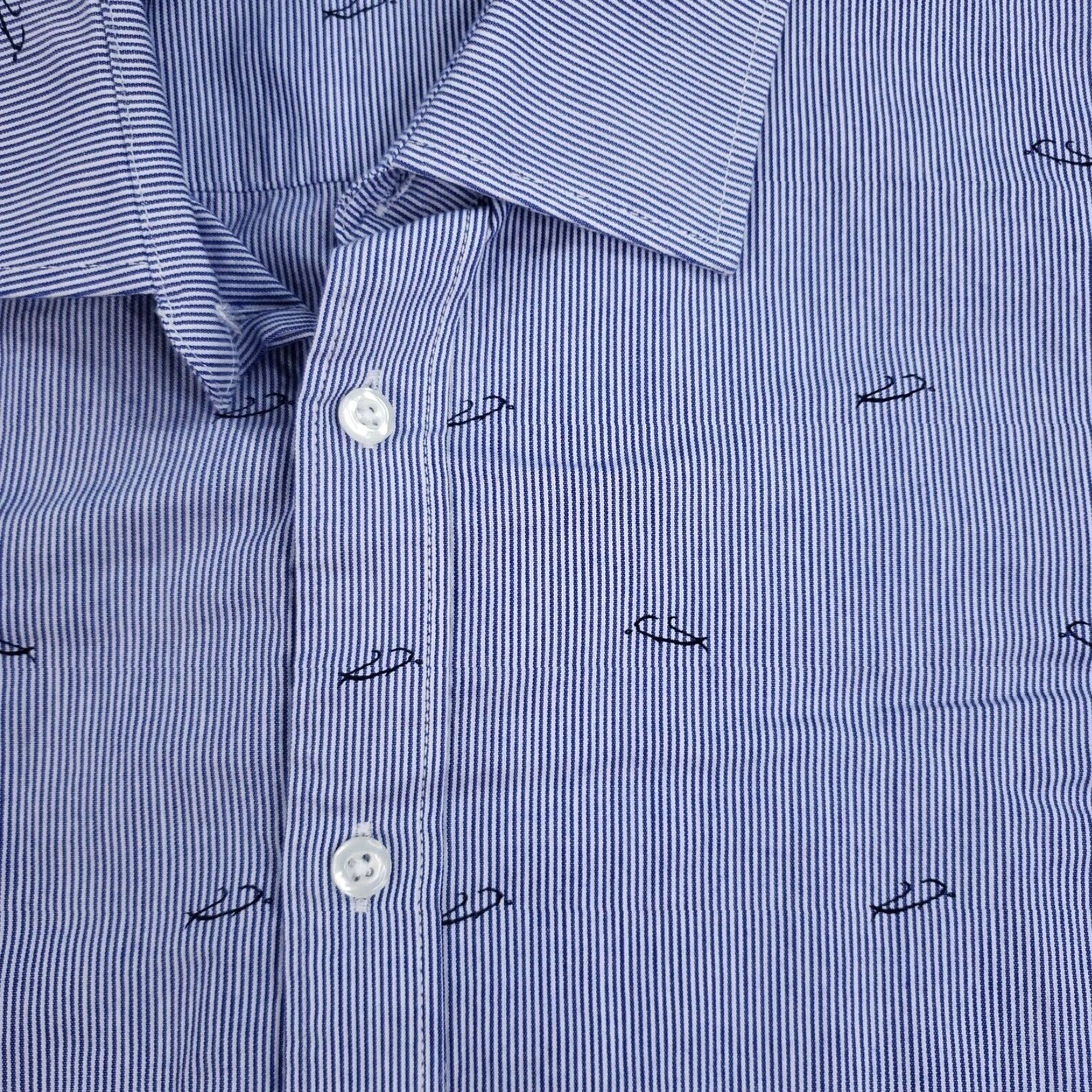 Vintage Charleston Threads Mens XL White Blue Striped Button Down Shirt Size US XL / EU 56 / 4 - 7 Thumbnail