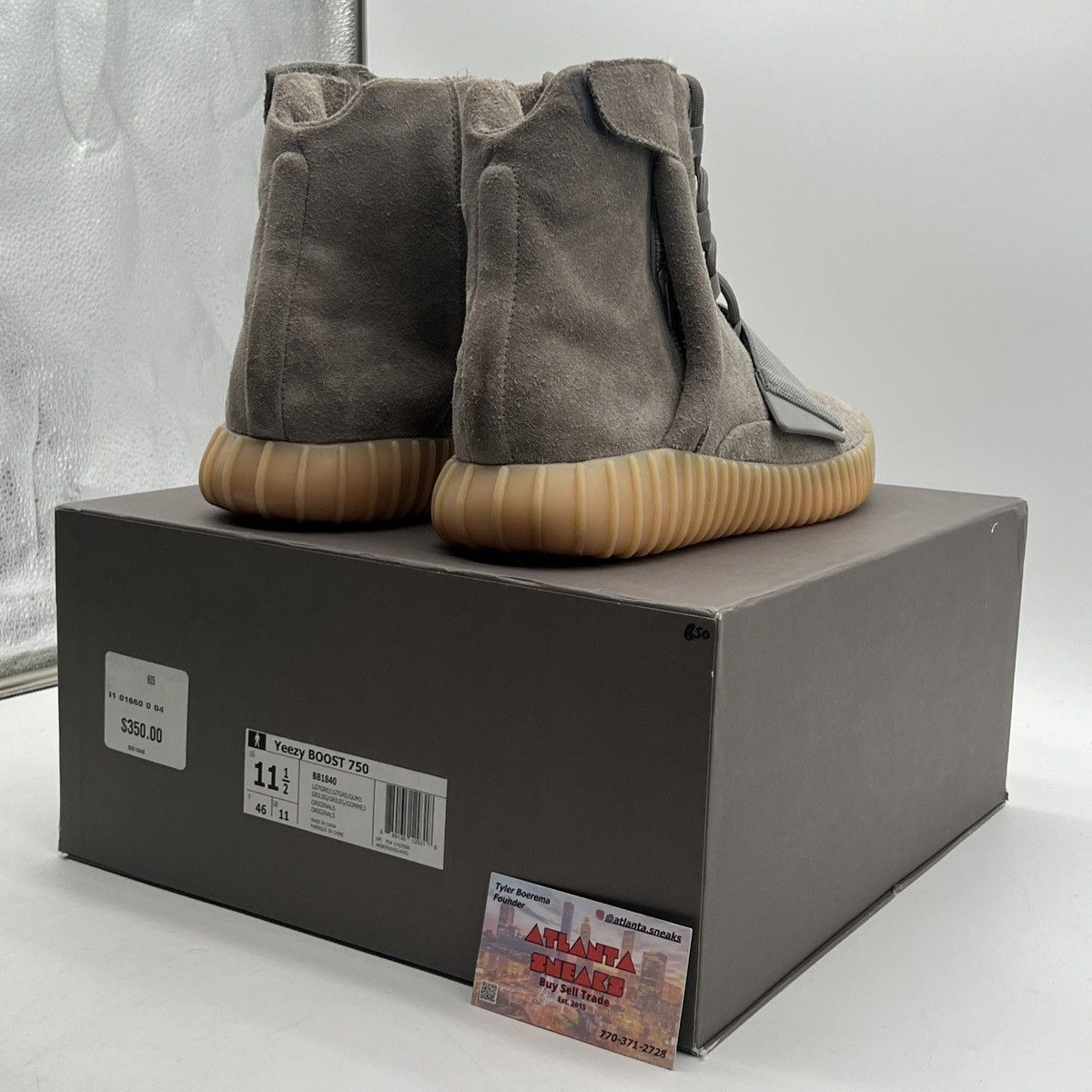 Adidas Yeezy boost 750 grey gum Size US 11.5 / EU 44-45 - 5 Thumbnail