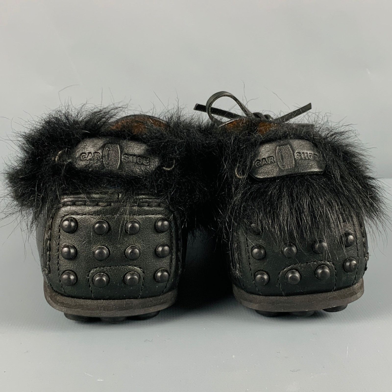 Car Shoe CAR SHOE Size 8 Black Leather Fur Trim Drivers Loafers Size US 8 / EU 41 - 3 Thumbnail