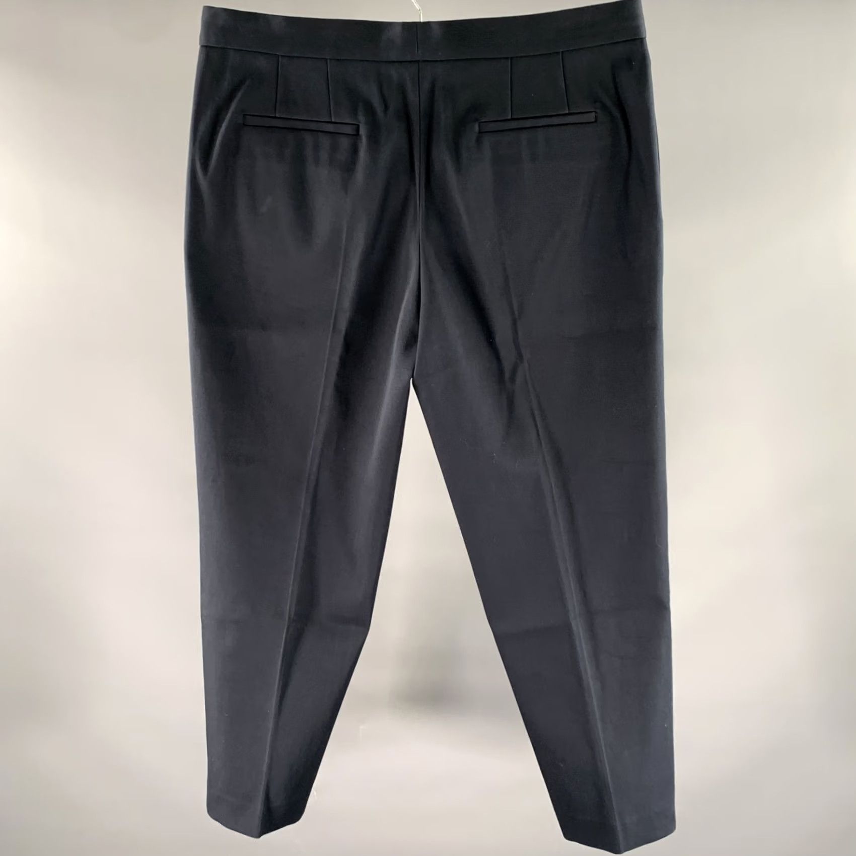 Jil Sander JIL SANDER Navy Cotton Cropped Pants Womens Size 8 Cropped Lang Inseam 27" Made in Italy Size 30" / US 8 / IT 44 - 3 Thumbnail
