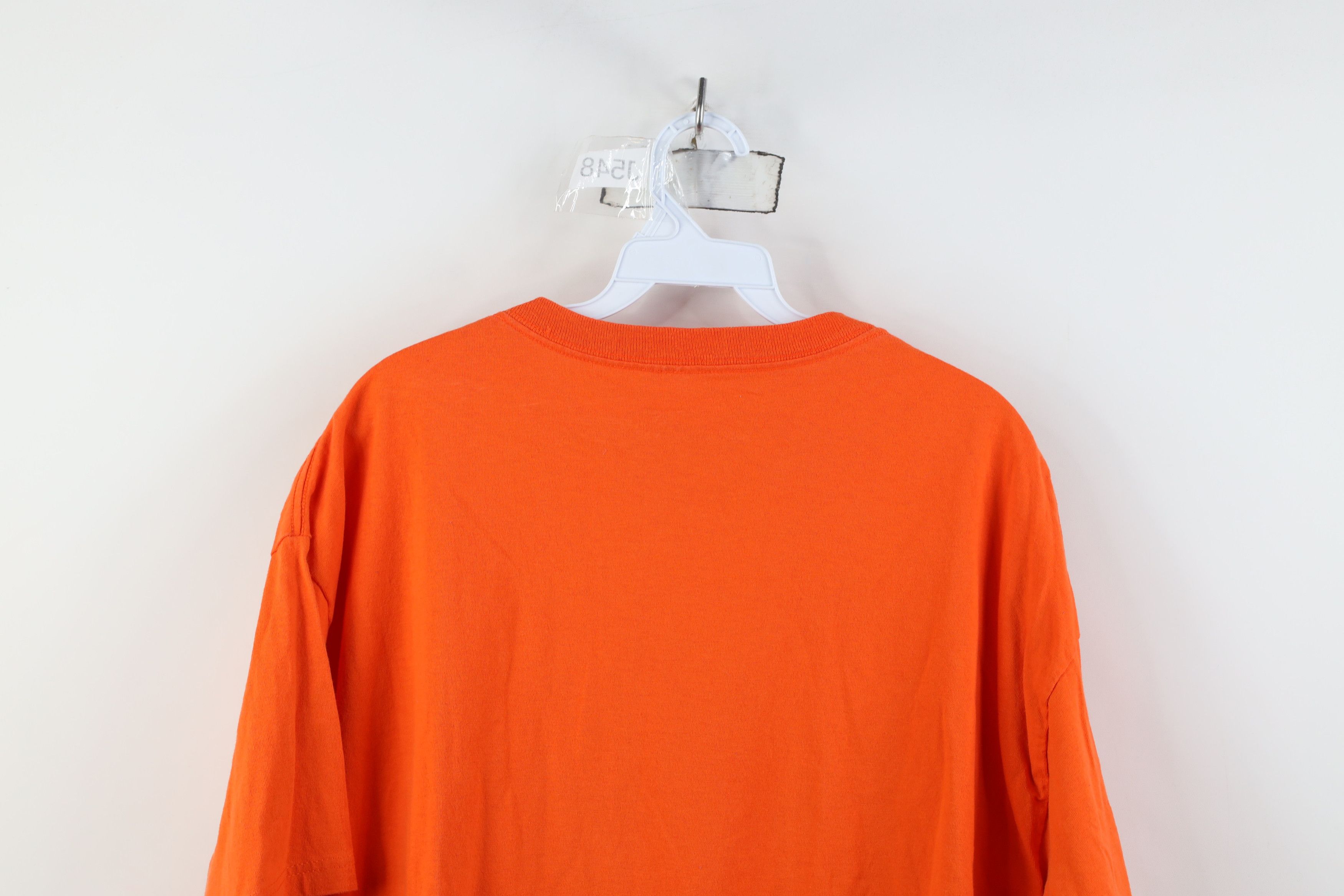 Vintage Vintage 90s Y2K Streetwear Halloween T-Shirt Orange Cotton Size XL / US 12-14 / IT 48-50 - 10 Thumbnail