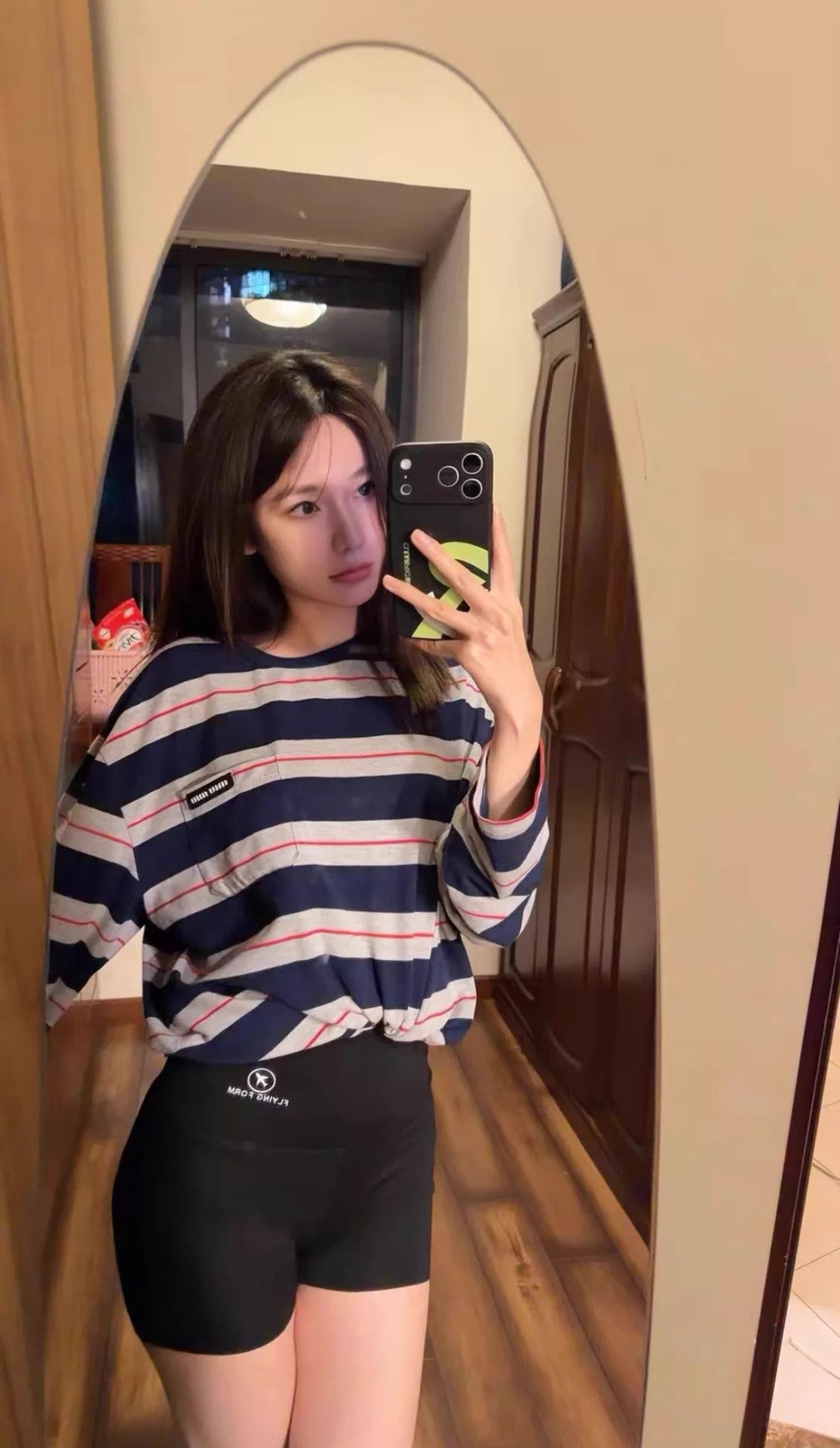 Miu Miu MIU MIU Logo Striped Colorblock Pocket Long Sleeve Tee Size S / US 4 / IT 40 - 1 Thumbnail